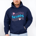 Skiings Heart Design - Skiing Unisex Crewneck T-Shirt Sweatshirt Hoodie