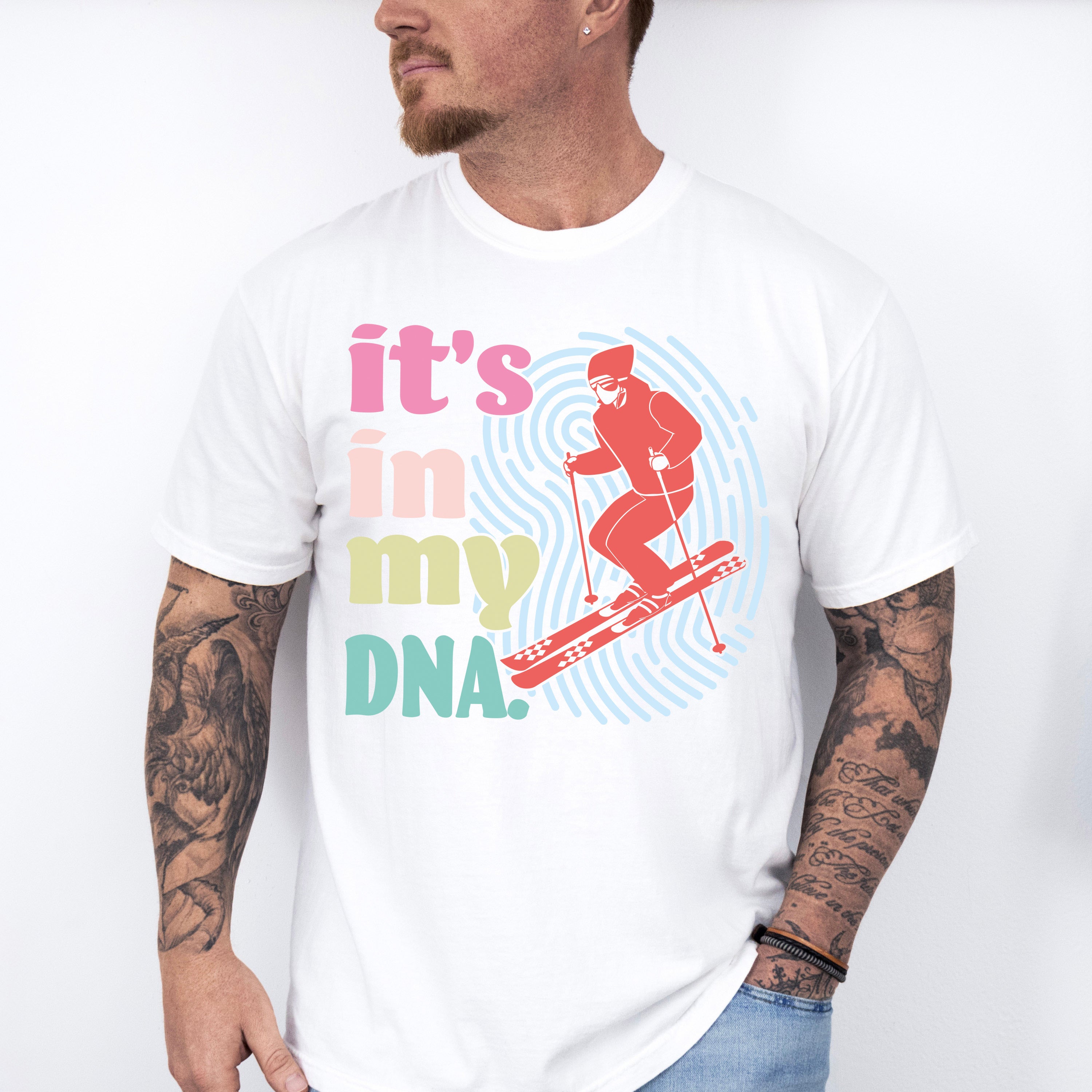 It's In My DNA - Skiing Unisex Crewneck T-Shirt Sweatshirt Hoodie