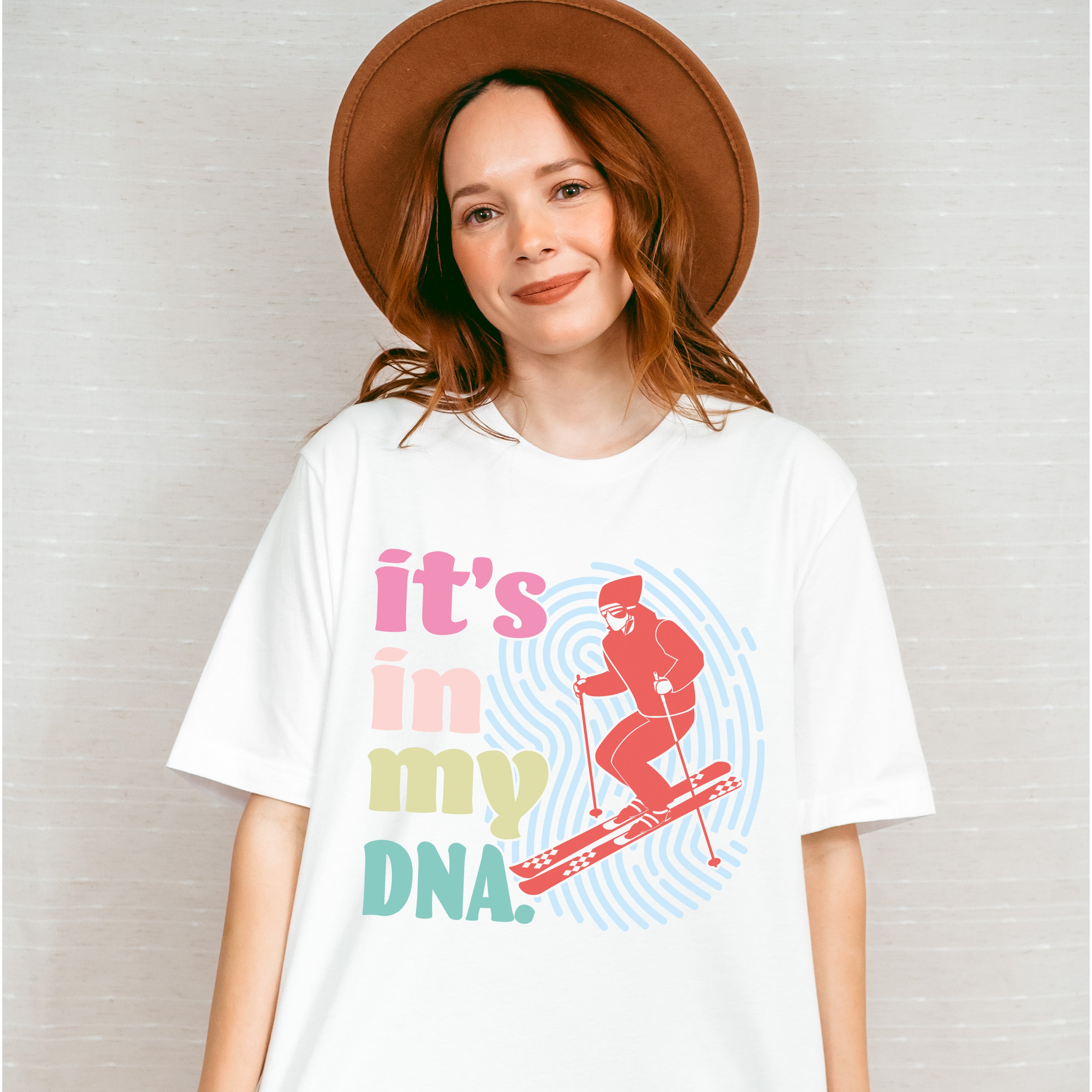 It's In My DNA - Skiing Unisex Crewneck T-Shirt Sweatshirt Hoodie