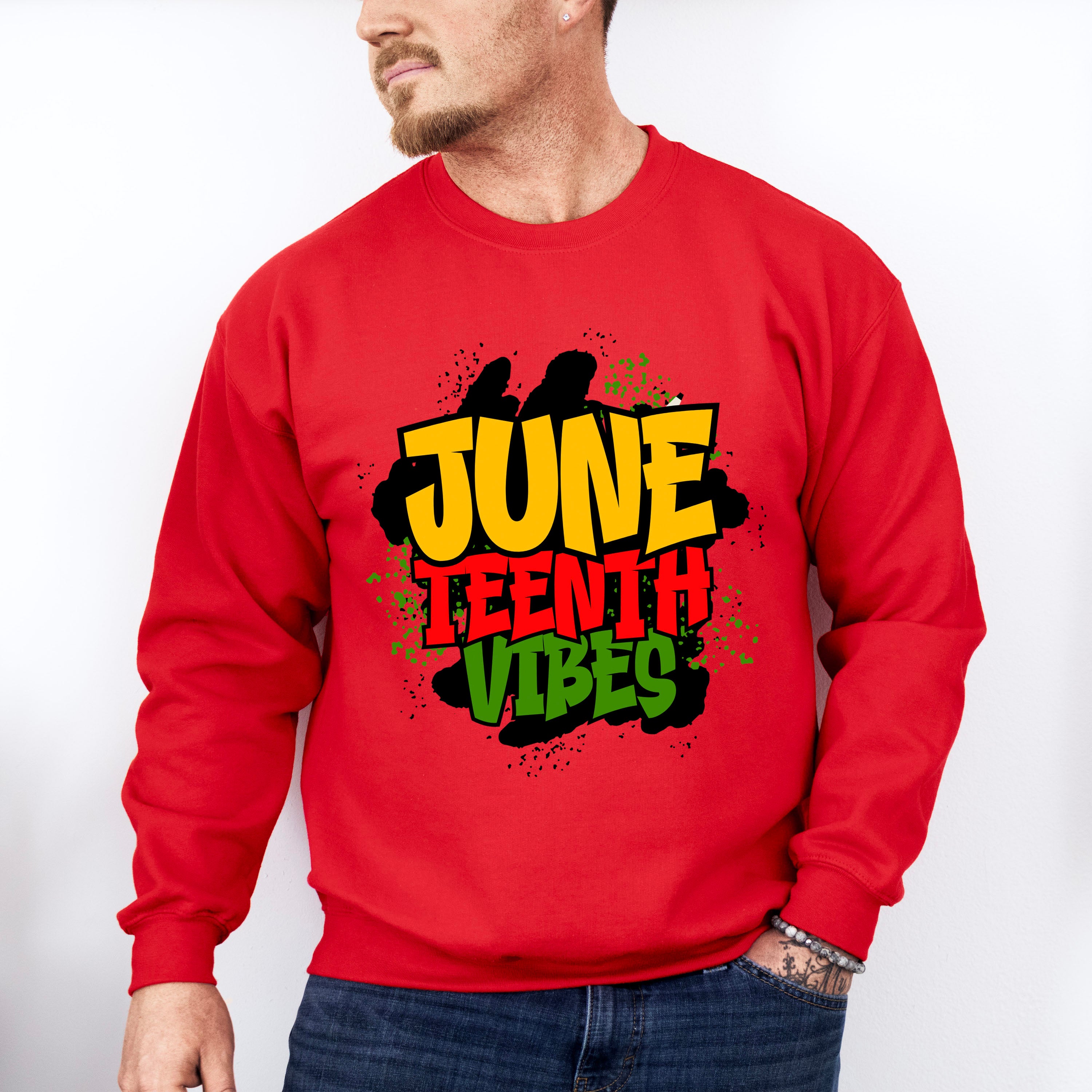 June Teenth Vibes - Juneteenth Unisex Crewneck T-Shirt Sweatshirt Hoodie