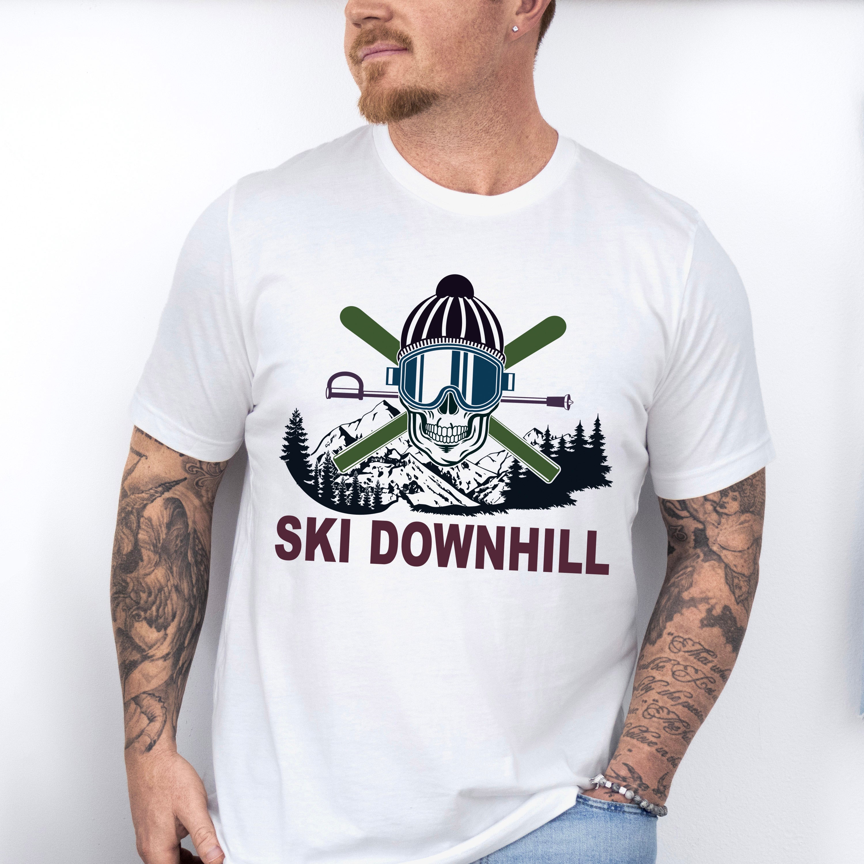 Ski Downhill - Skiing Unisex Crewneck T-Shirt Sweatshirt Hoodie