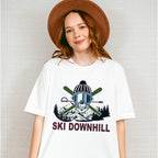 Ski Downhill - Skiing Unisex Crewneck T-Shirt Sweatshirt Hoodie