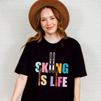 Skiing Is Life - Skiing Unisex Crewneck T-Shirt Sweatshirt Hoodie
