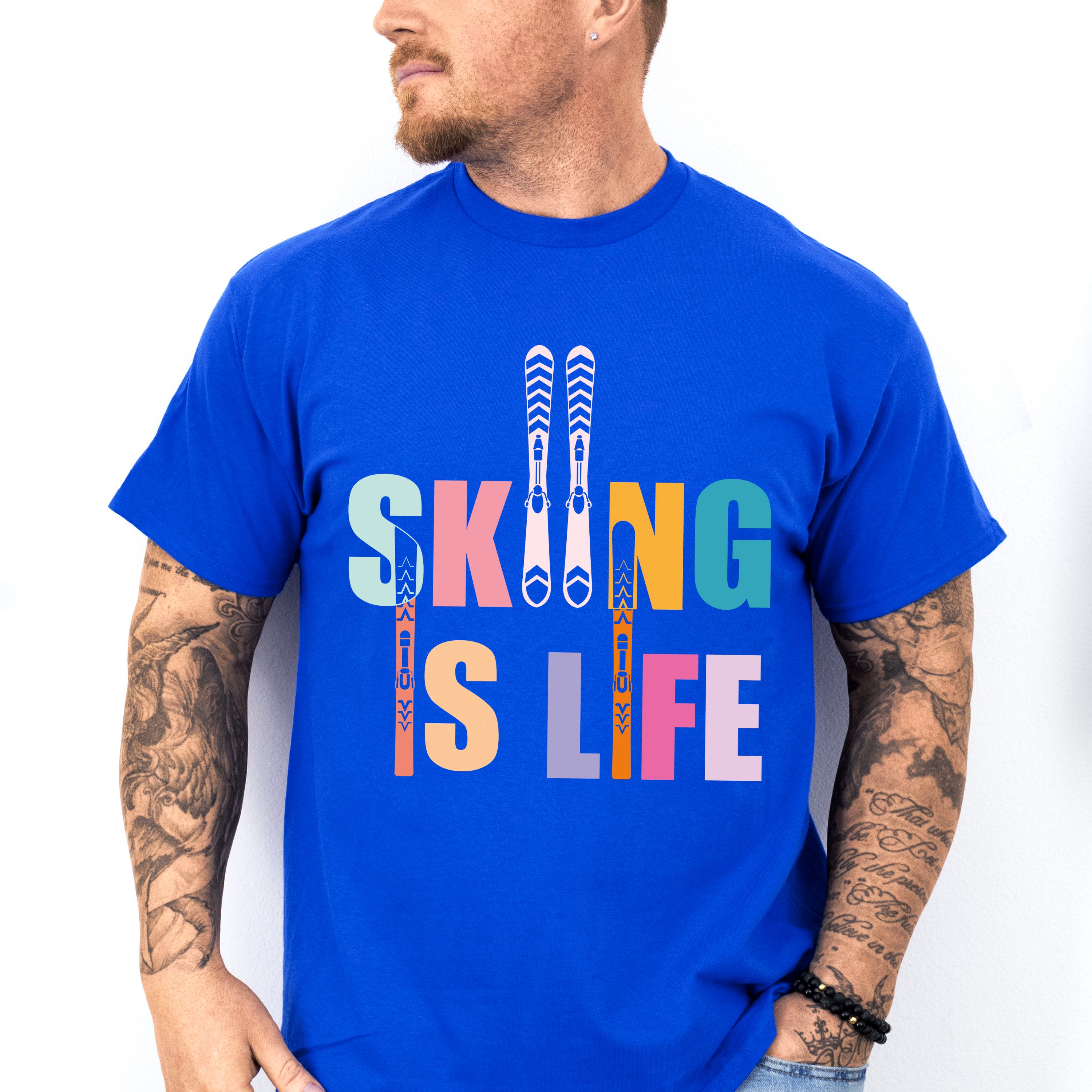 Skiing Is Life - Skiing Unisex Crewneck T-Shirt Sweatshirt Hoodie