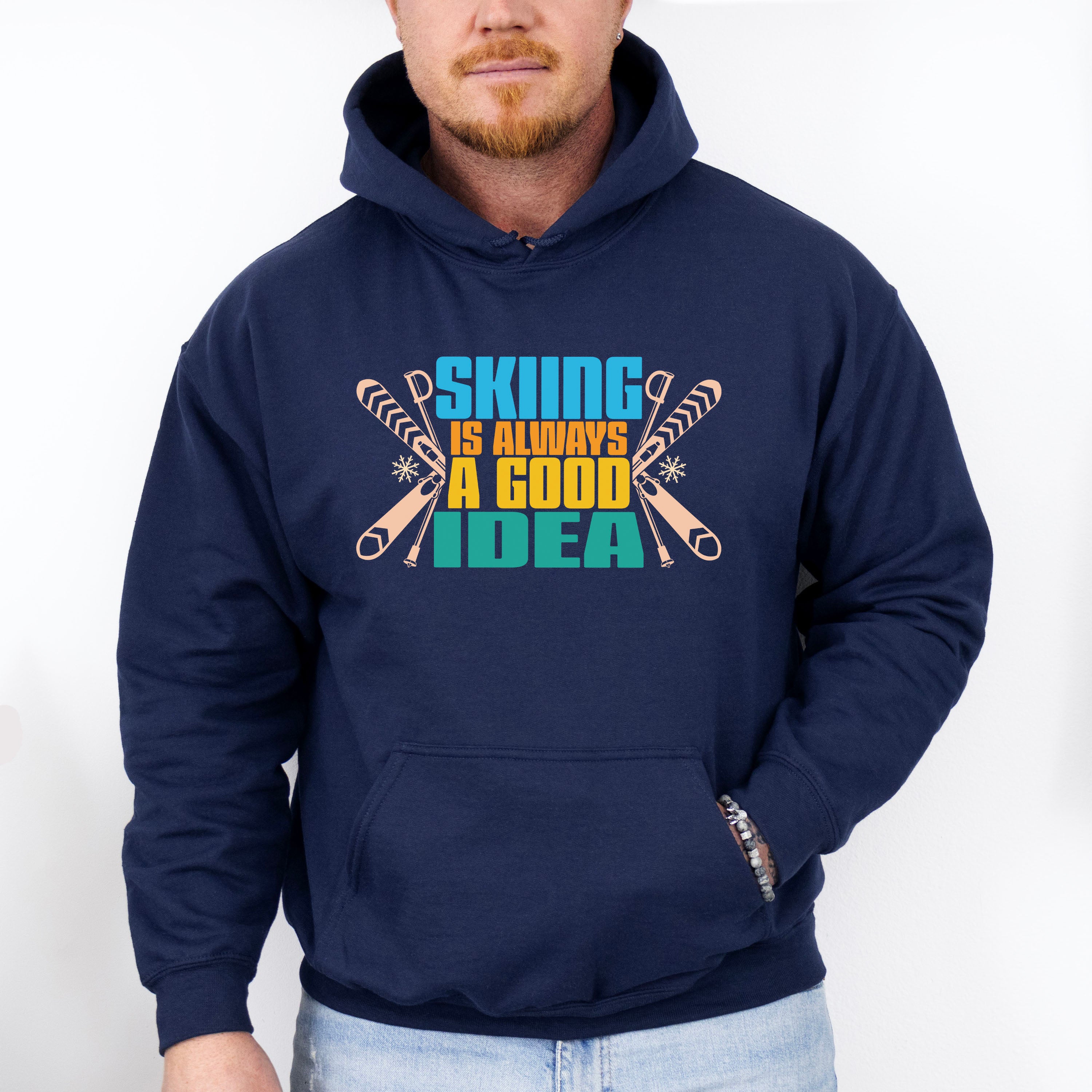Skiing Is Always A Good Idea - Skiing Unisex Crewneck T-Shirt Sweatshirt Hoodie