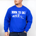 Born To Ski - Skiing Unisex Crewneck T-Shirt Sweatshirt Hoodie