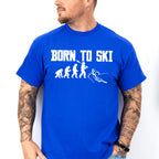 Born To Ski - Skiing Unisex Crewneck T-Shirt Sweatshirt Hoodie