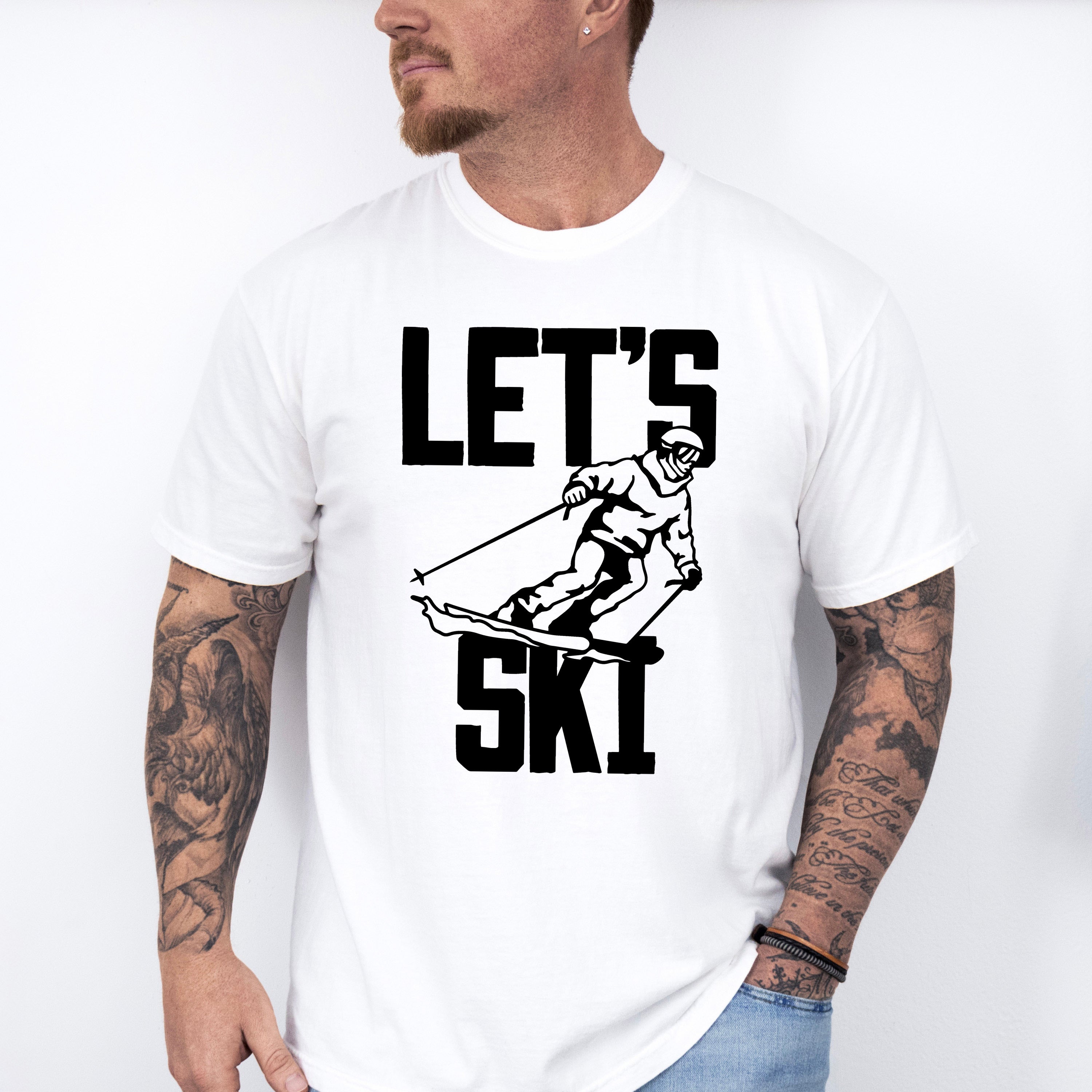 Let's Ski - Skiing Unisex Crewneck T-Shirt Sweatshirt Hoodie