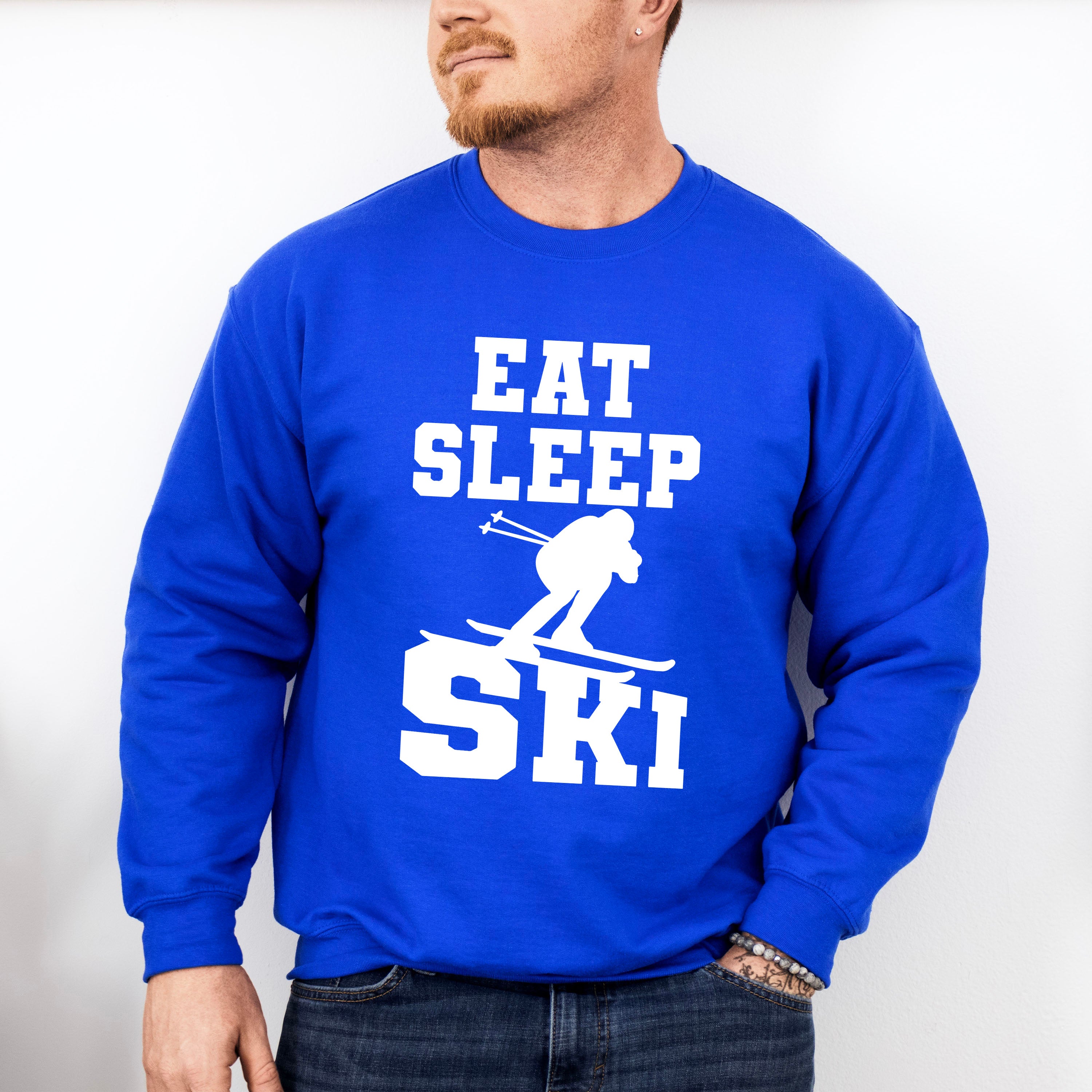 Eat Sleep Ski - Skiing Unisex Crewneck T-Shirt Sweatshirt Hoodie