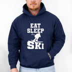 Eat Sleep Ski - Skiing Unisex Crewneck T-Shirt Sweatshirt Hoodie