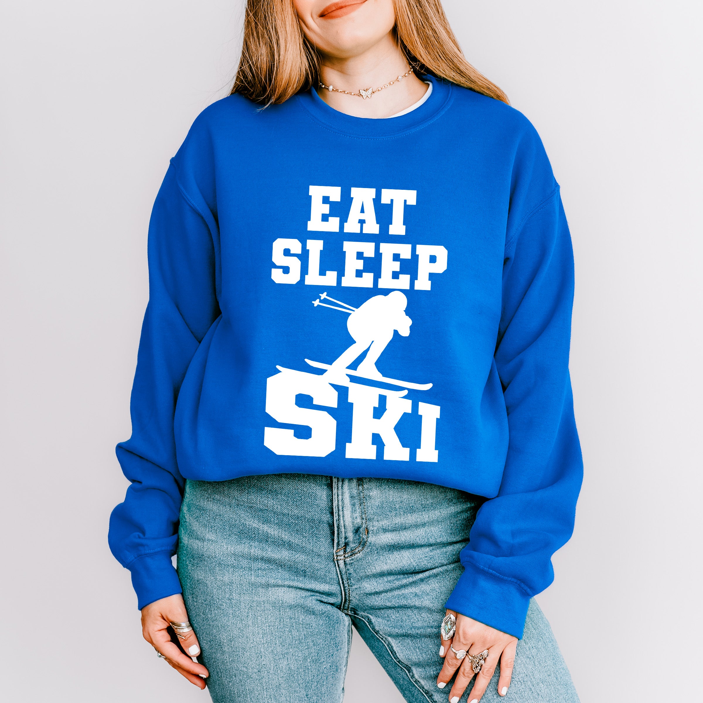 Eat Sleep Ski - Skiing Unisex Crewneck T-Shirt Sweatshirt Hoodie