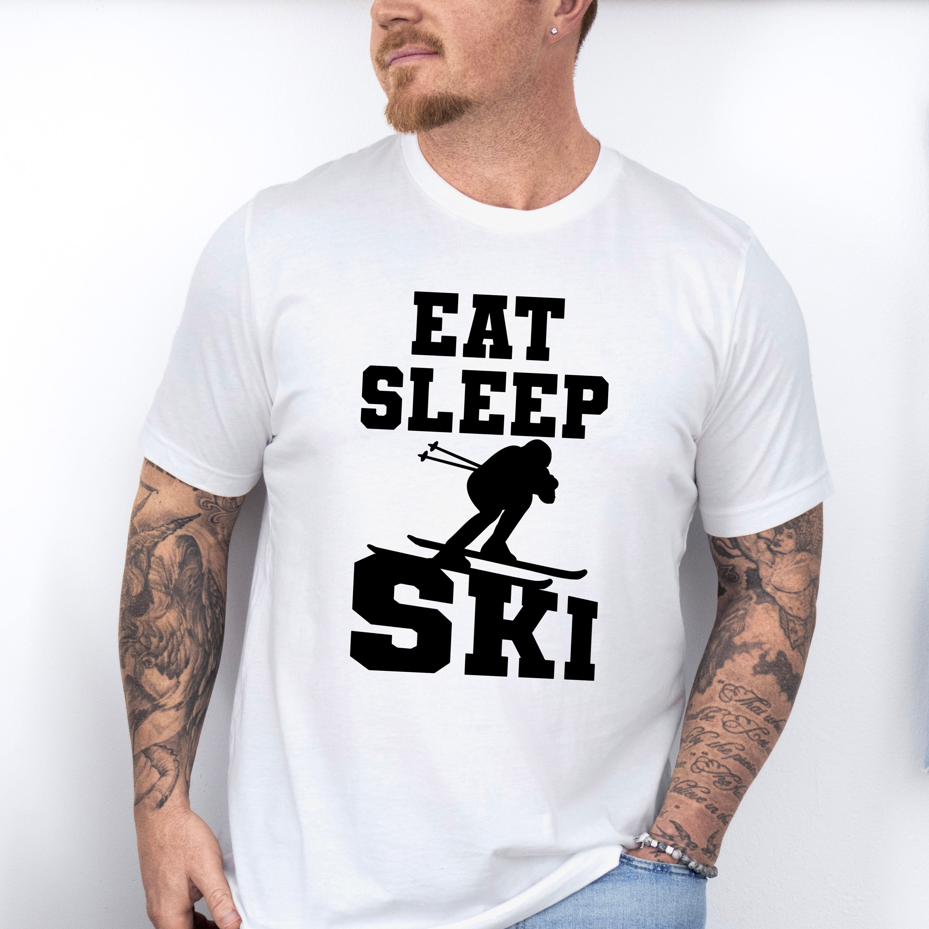 Eat Sleep Ski - Skiing Unisex Crewneck T-Shirt Sweatshirt Hoodie