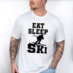 Eat Sleep Ski - Skiing Unisex Crewneck T-Shirt Sweatshirt Hoodie