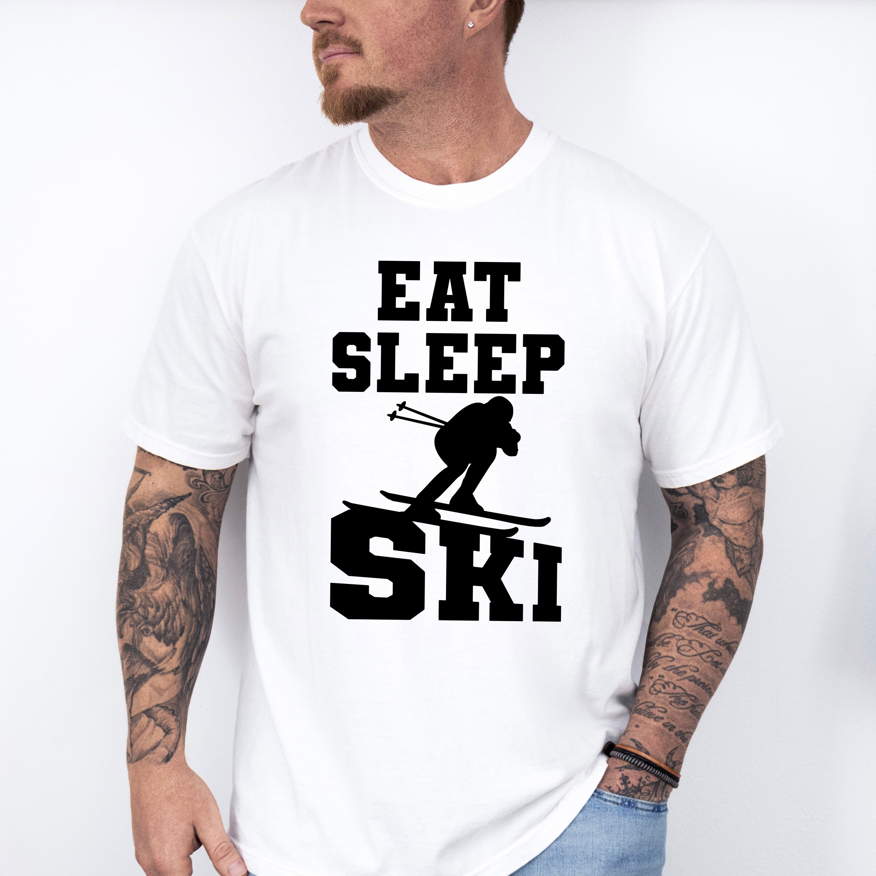 Eat Sleep Ski - Skiing Unisex Crewneck T-Shirt Sweatshirt Hoodie