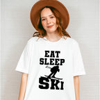Eat Sleep Ski - Skiing Unisex Crewneck T-Shirt Sweatshirt Hoodie