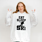 Eat Sleep Ski - Skiing Unisex Crewneck T-Shirt Sweatshirt Hoodie