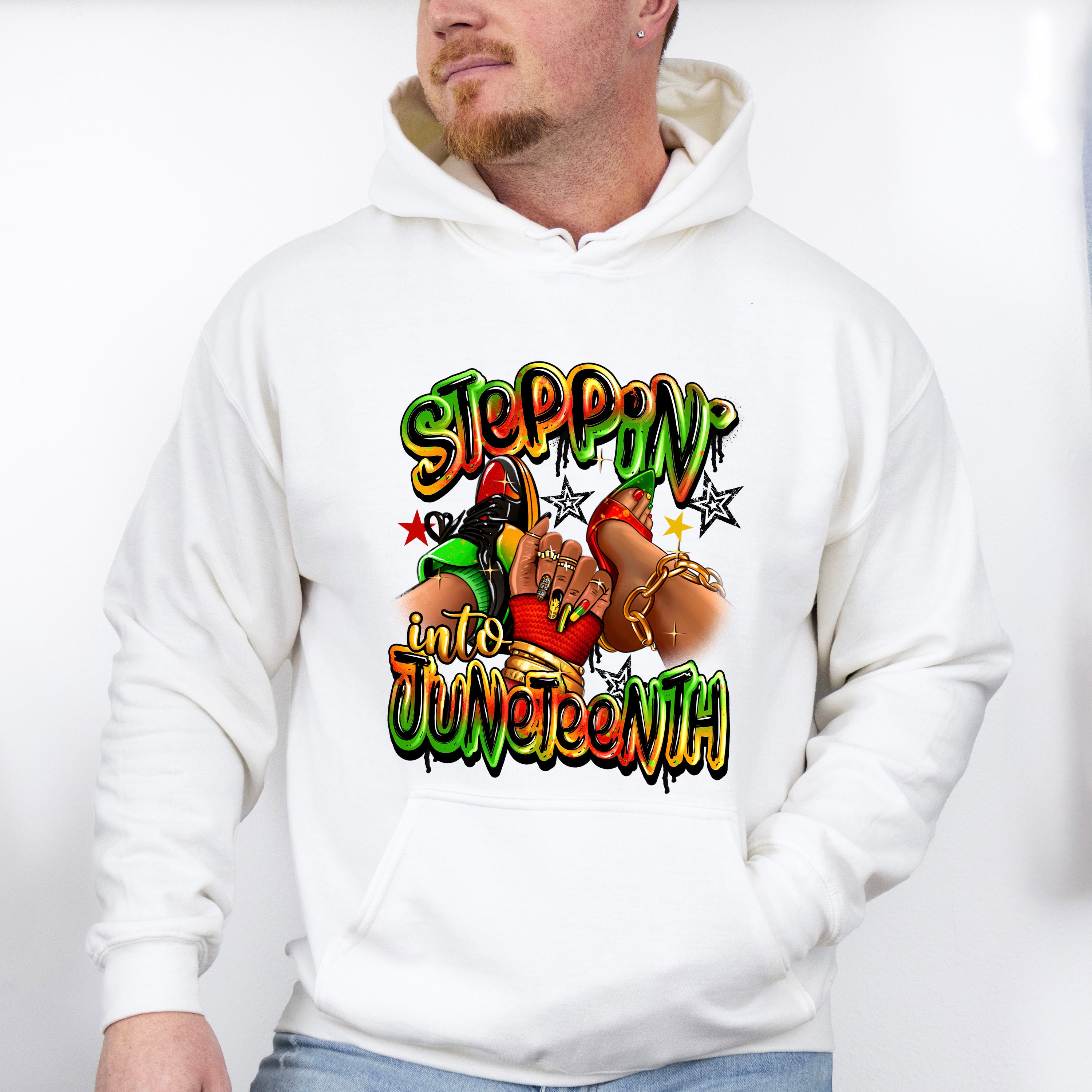 Steppin Into Juneteenth Nails - Juneteenth Unisex Crewneck T-Shirt Sweatshirt Hoodie