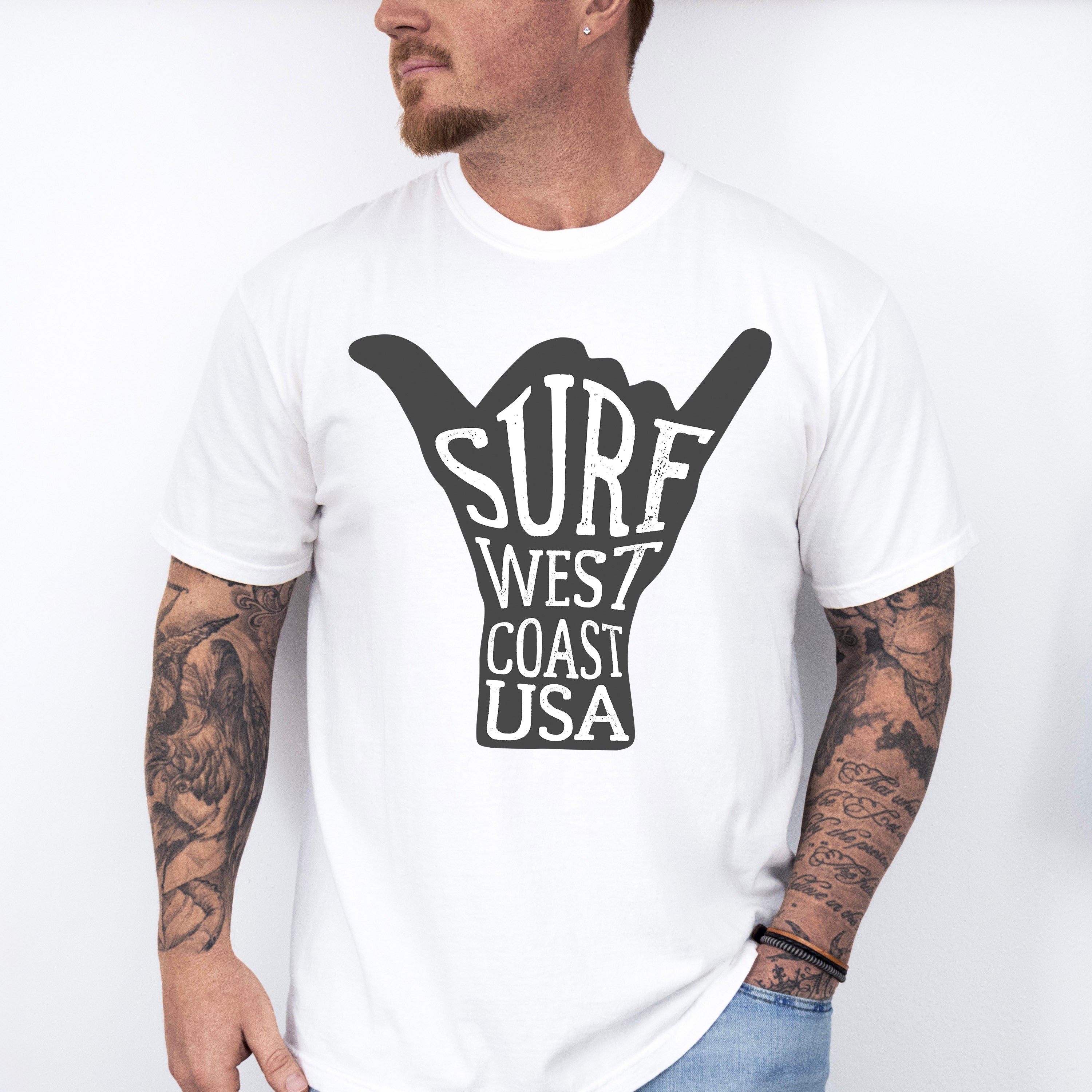 Surf West Coast USA - Surfing Unisex Crewneck T-Shirt Sweatshirt Hoodie
