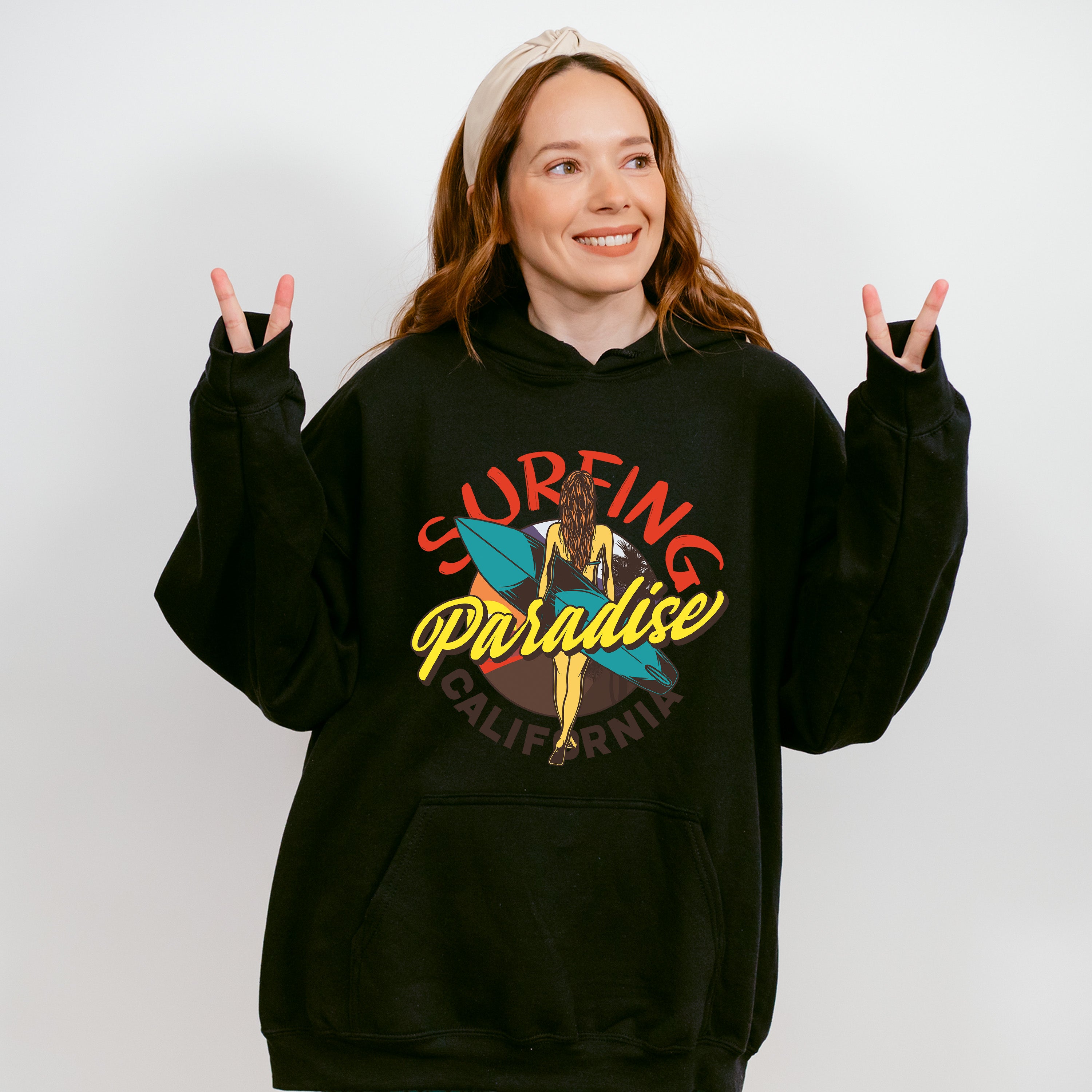 Surfing Paradise California - Surfing Unisex Crewneck T-Shirt Sweatshirt Hoodie