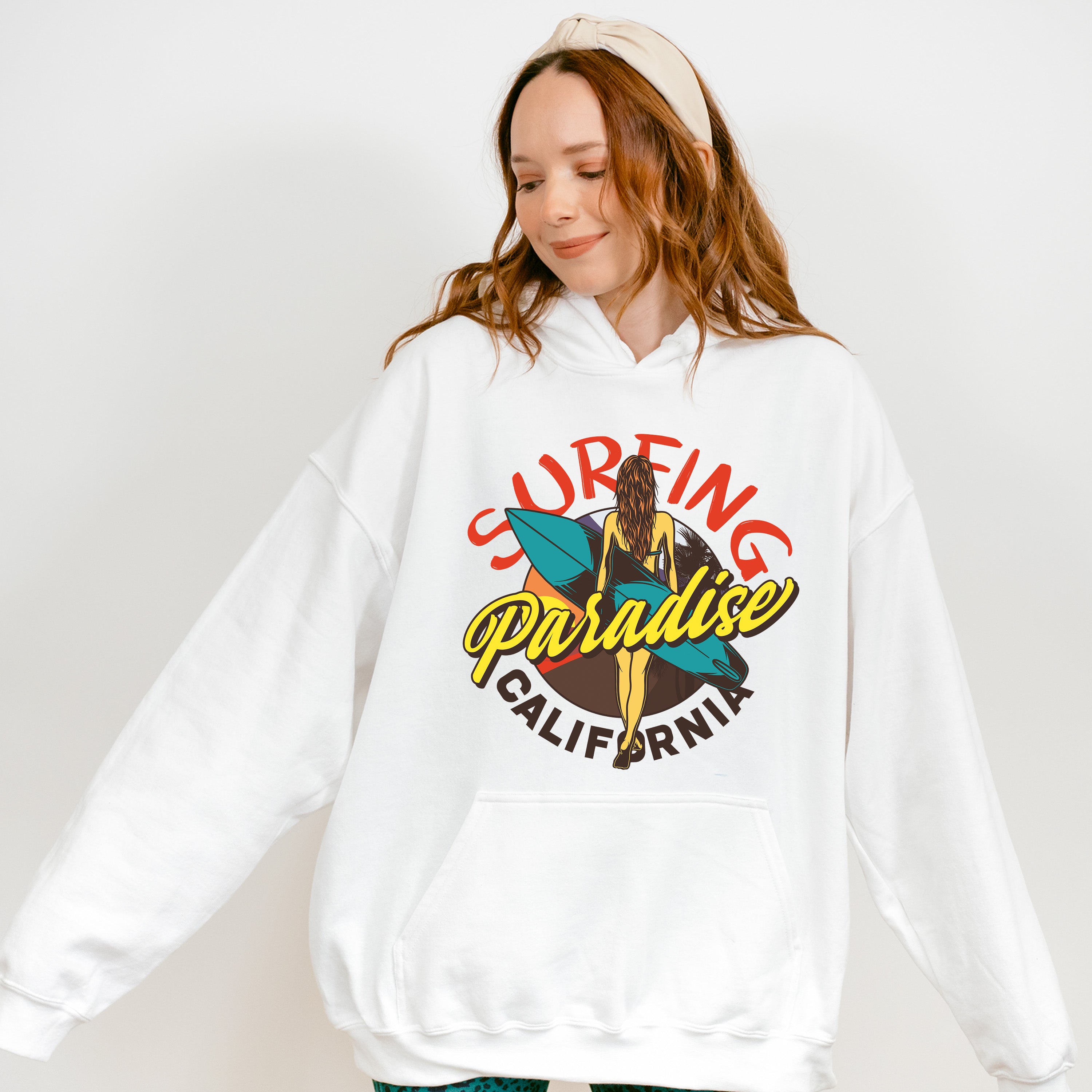 Surfing Paradise California - Surfing Unisex Crewneck T-Shirt Sweatshirt Hoodie