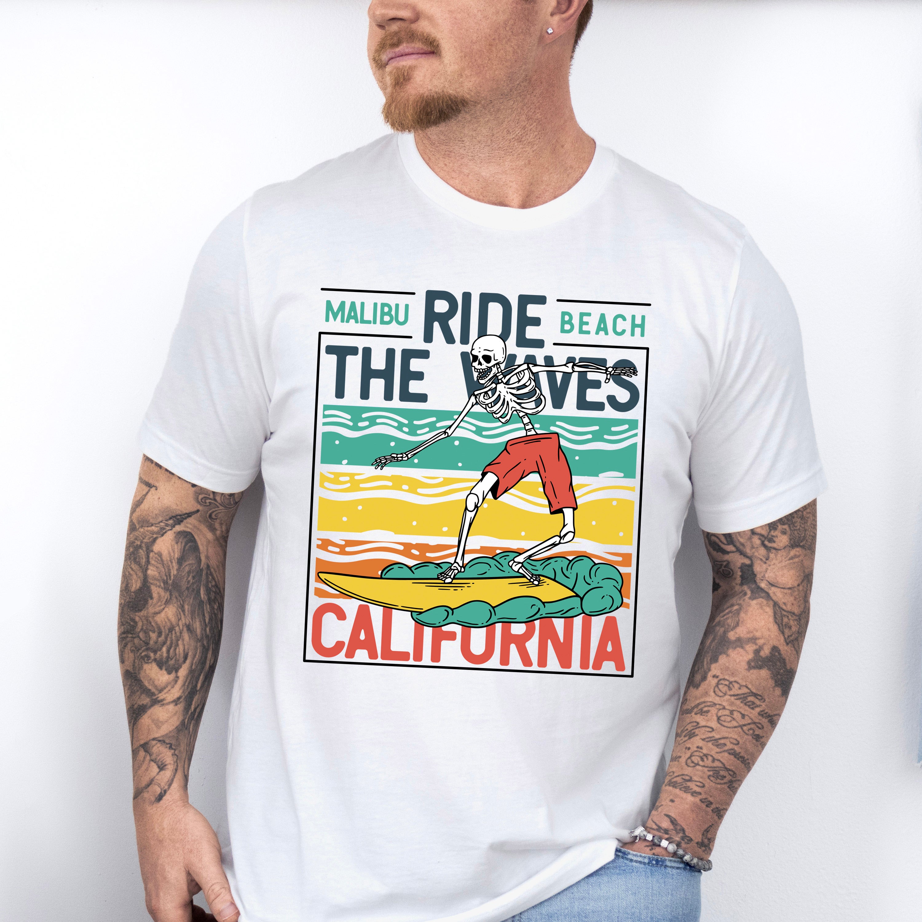 Ride The Waves - Surfing Unisex Crewneck T-Shirt Sweatshirt Hoodie