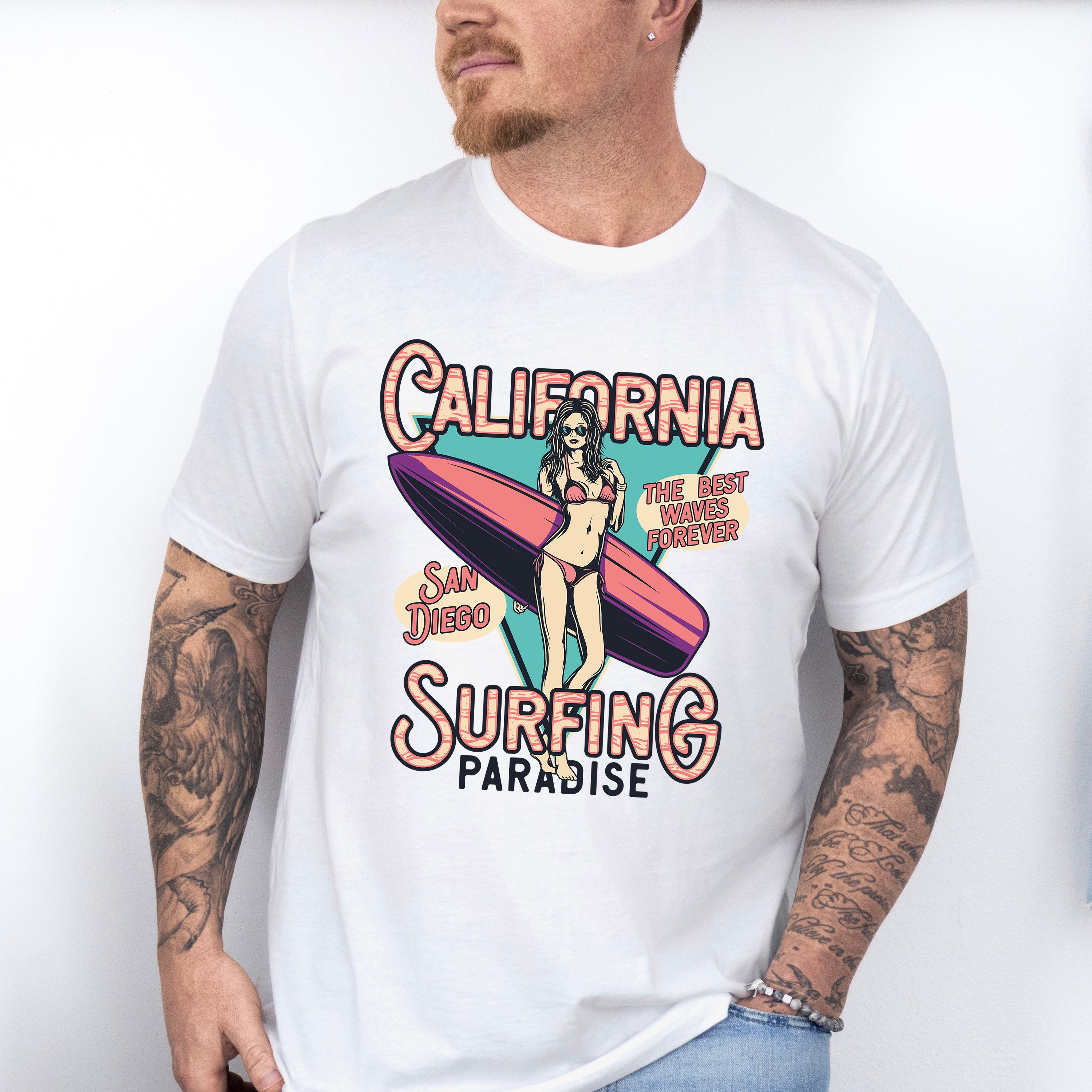 San Diego The Best Waves Forever - Surfing Unisex Crewneck T-Shirt Sweatshirt Hoodie