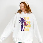 Sun Surf Sand Sea Palms Design - Surfing Unisex Crewneck T-Shirt Sweatshirt Hoodie