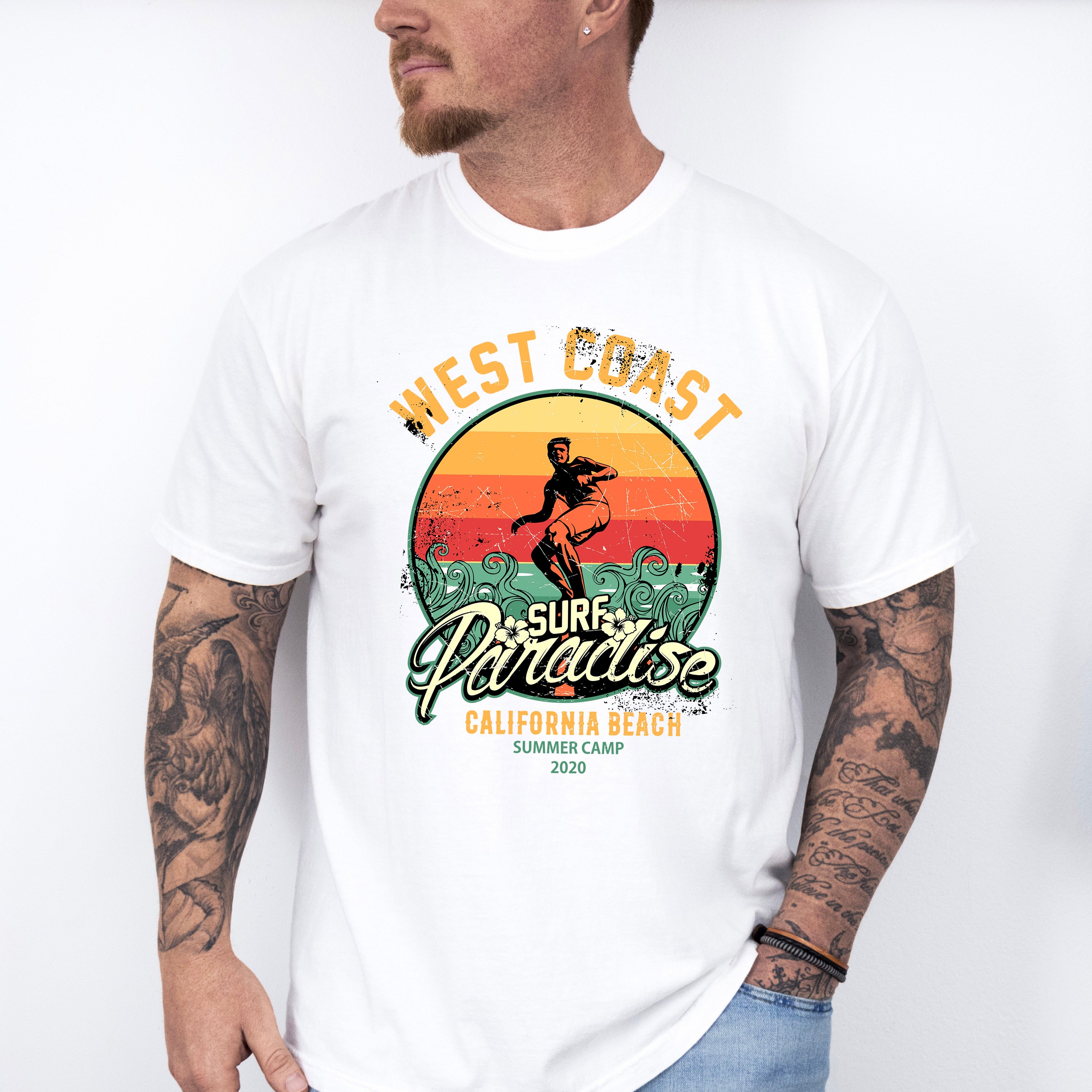 West Coast Surf Paradise - Surfing Unisex Crewneck T-Shirt Sweatshirt Hoodie