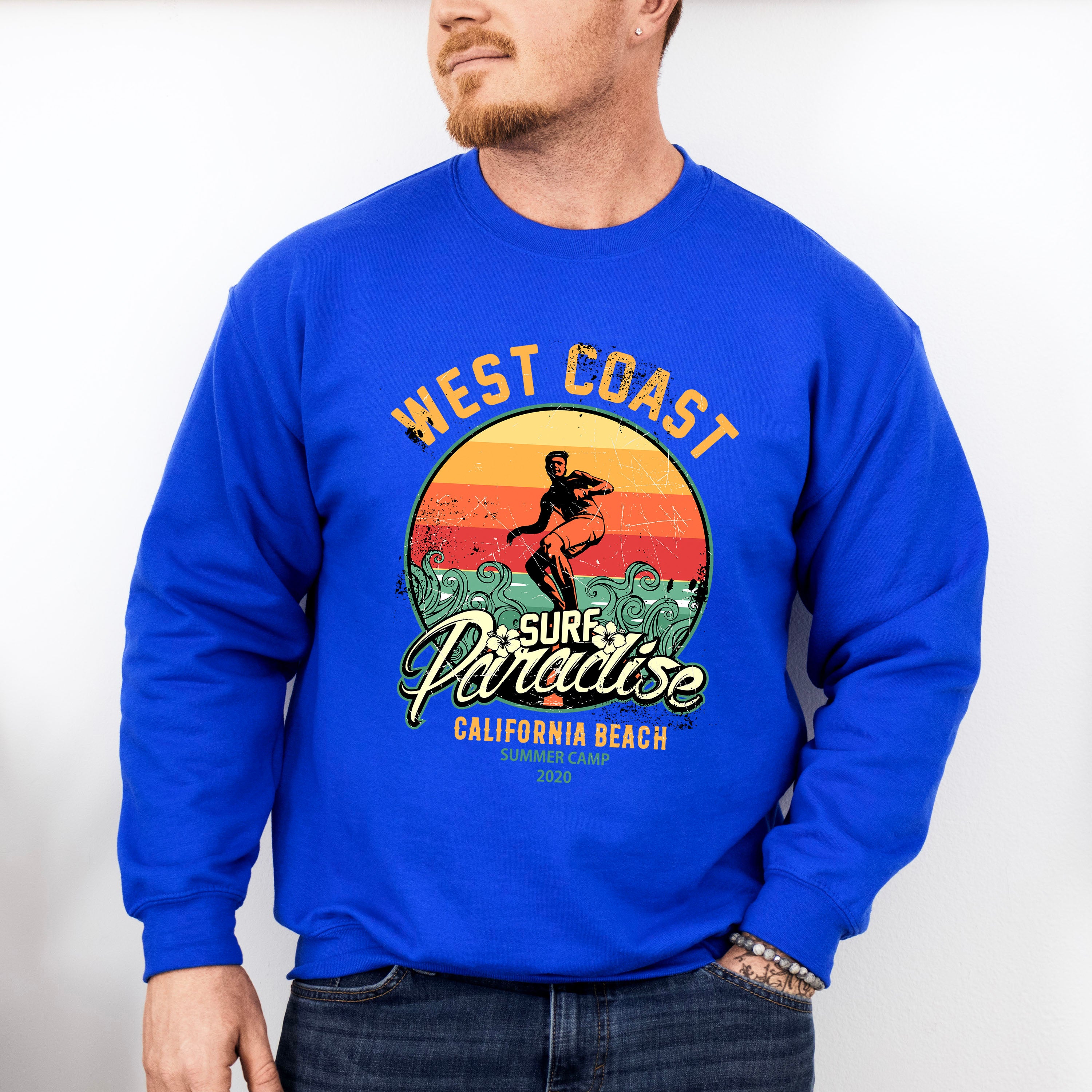West Coast Surf Paradise - Surfing Unisex Crewneck T-Shirt Sweatshirt Hoodie