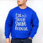 Eat Sleep Swim Repeat - Swimming Unisex Crewneck T-Shirt Sweatshirt Hoodie