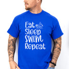 Eat Sleep Swim Repeat - Swimming Unisex Crewneck T-Shirt Sweatshirt Hoodie
