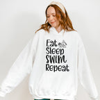 Eat Sleep Swim Repeat - Swimming Unisex Crewneck T-Shirt Sweatshirt Hoodie
