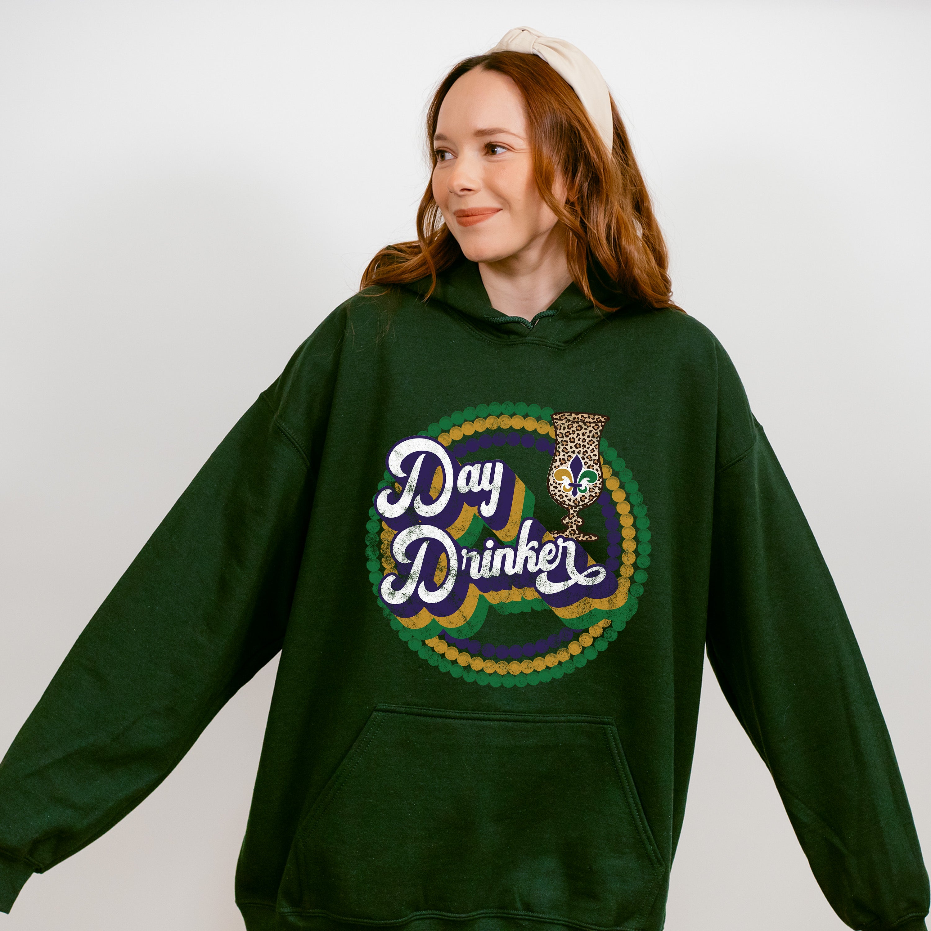 Day Drinker Mardi Gras Design - Mardi Gras Unisex Crewneck T-Shirt Sweatshirt Hoodie
