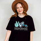 Peace Love Swim Doodles Design - Swimming Unisex Crewneck T-Shirt Sweatshirt Hoodie