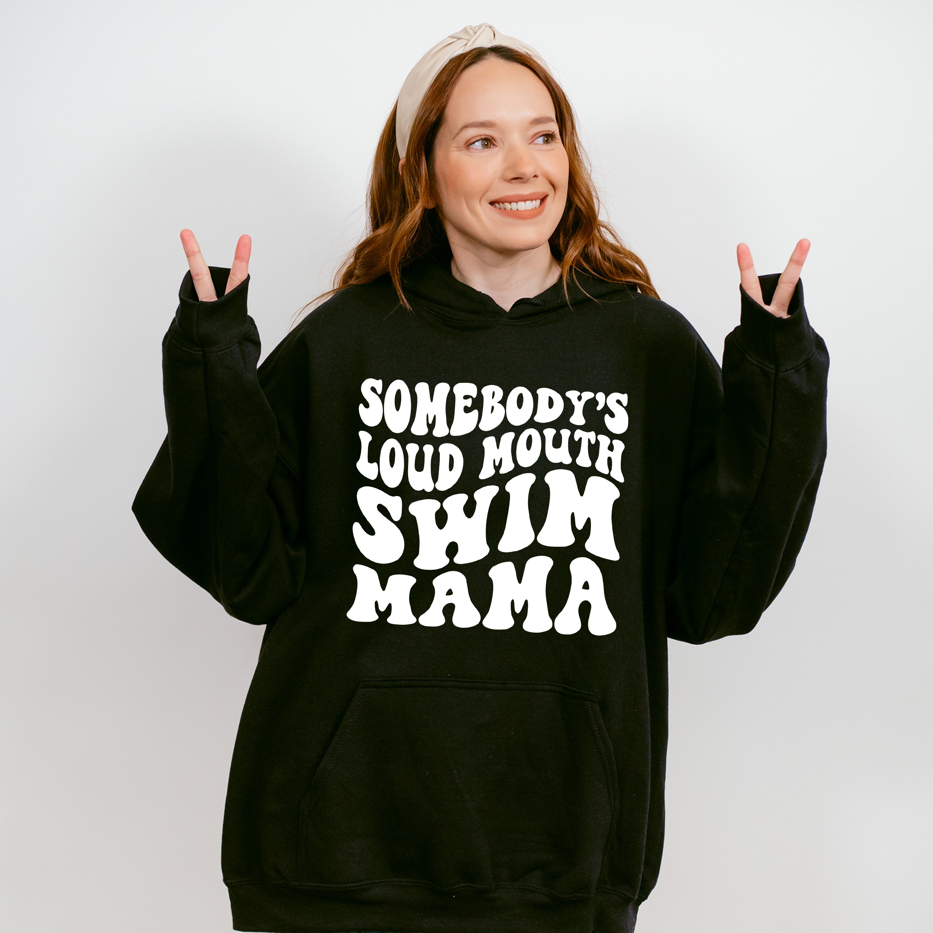 Somebody's Loud Mouth Swim Mama - Swimming Unisex Crewneck T-Shirt Sweatshirt Hoodie