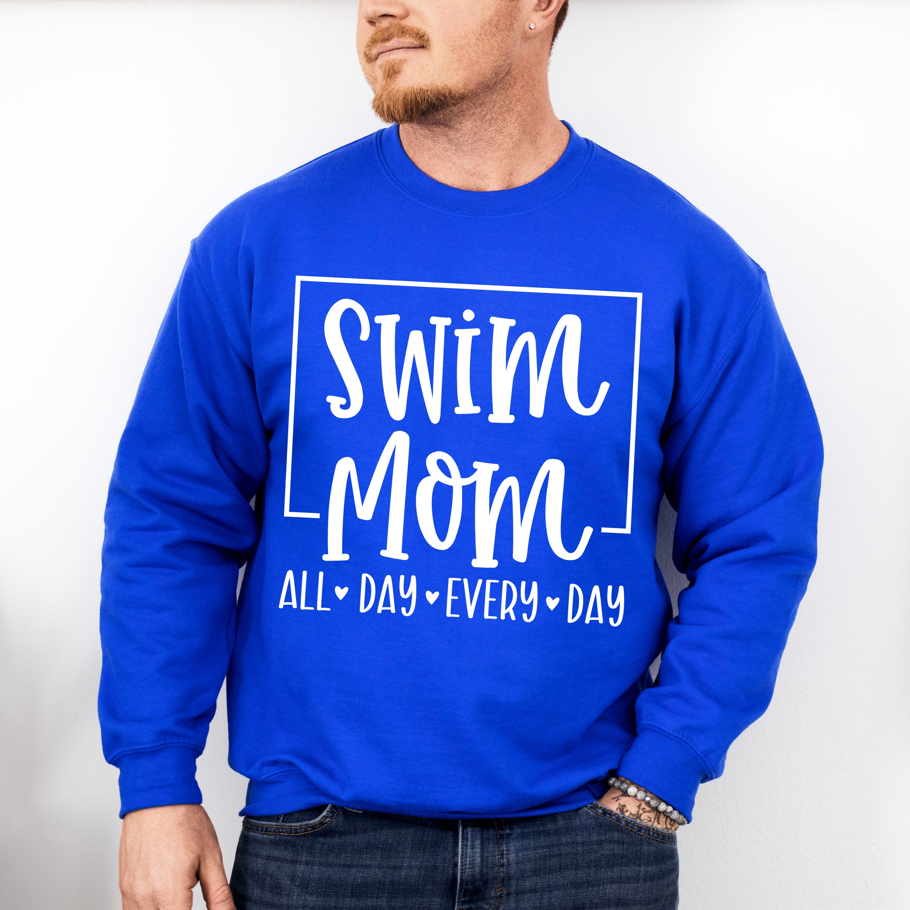 Swim Mom All Day Every Day - Swimming Unisex Crewneck T-Shirt Sweatshirt Hoodie
