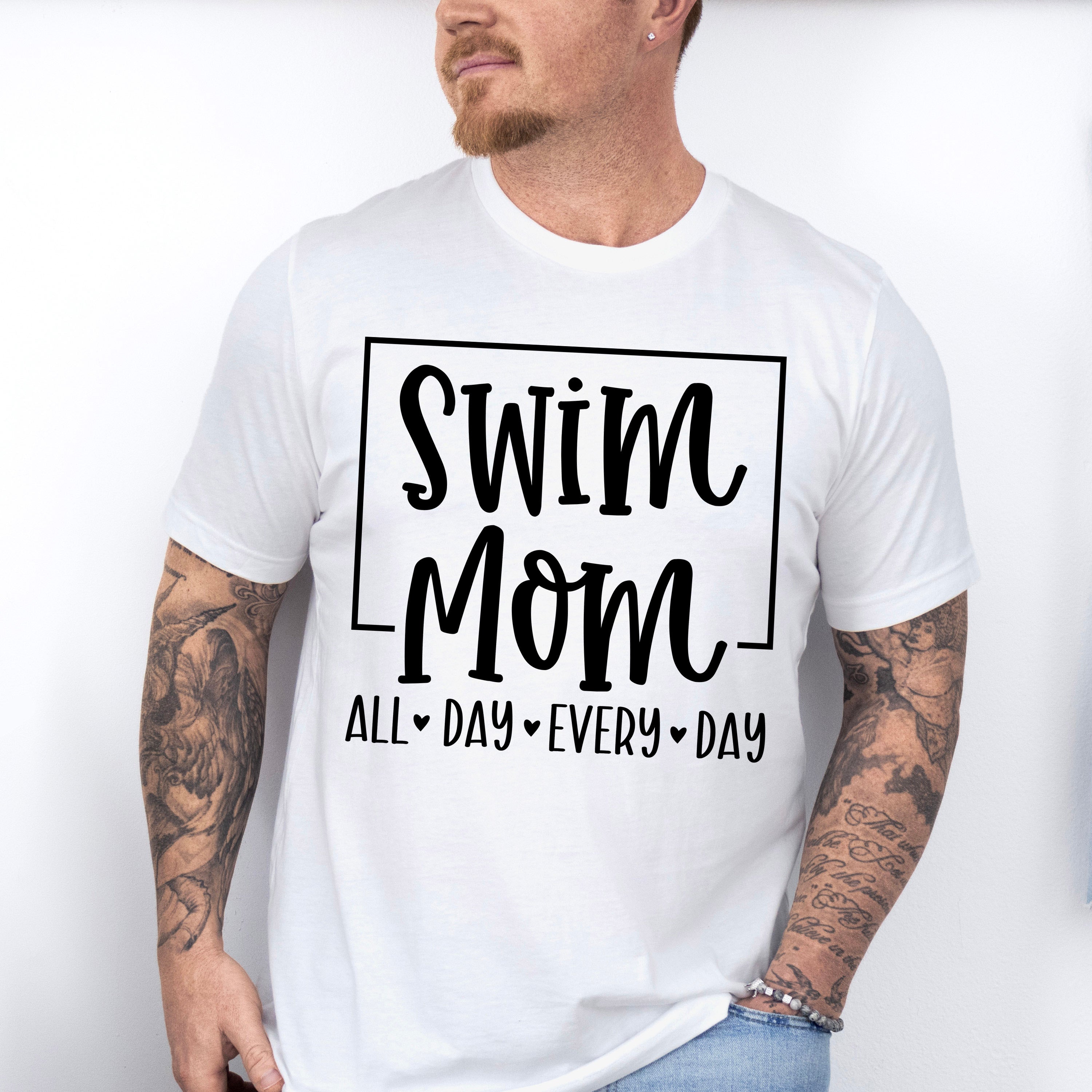 Swim Mom All Day Every Day - Swimming Unisex Crewneck T-Shirt Sweatshirt Hoodie