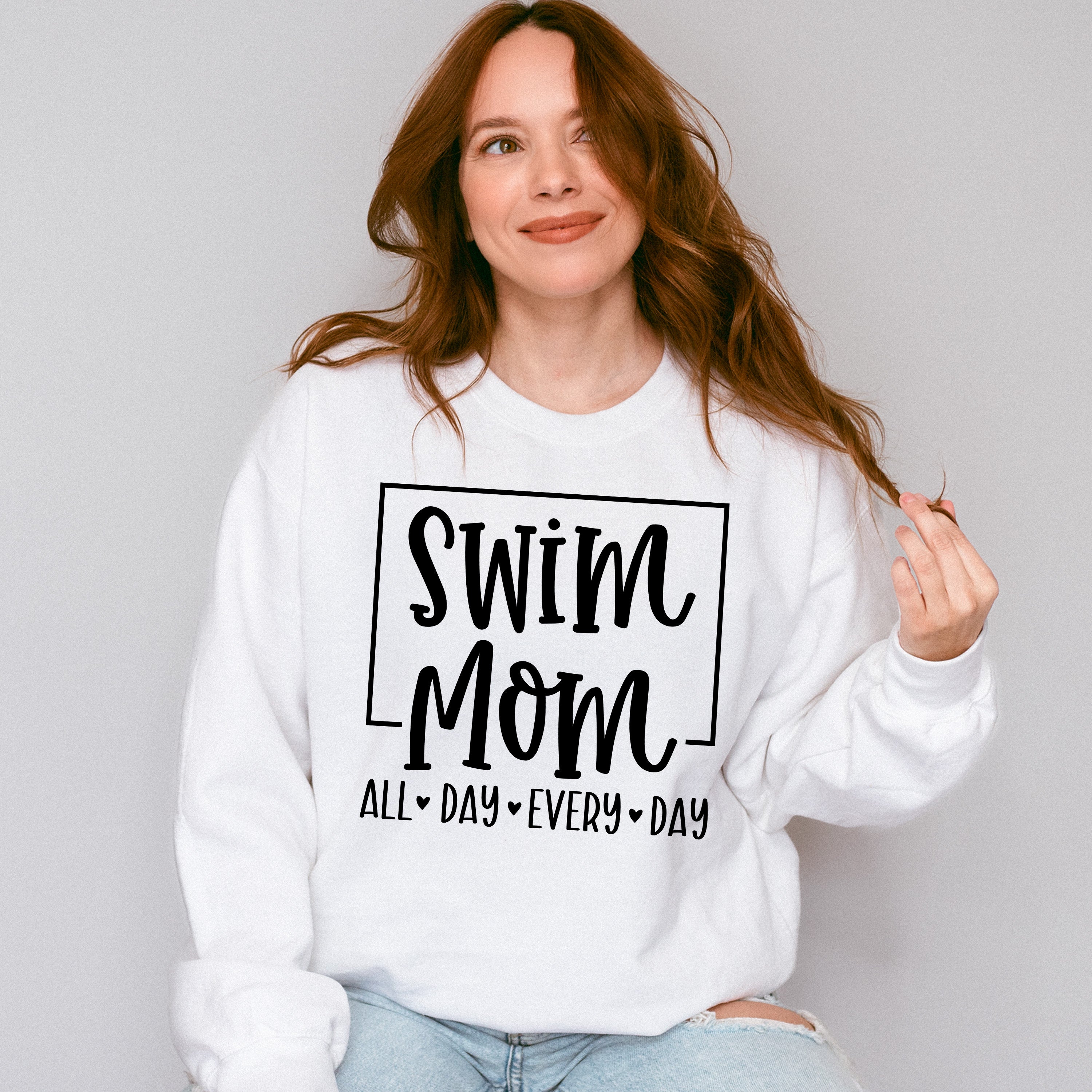 Swim Mom All Day Every Day - Swimming Unisex Crewneck T-Shirt Sweatshirt Hoodie