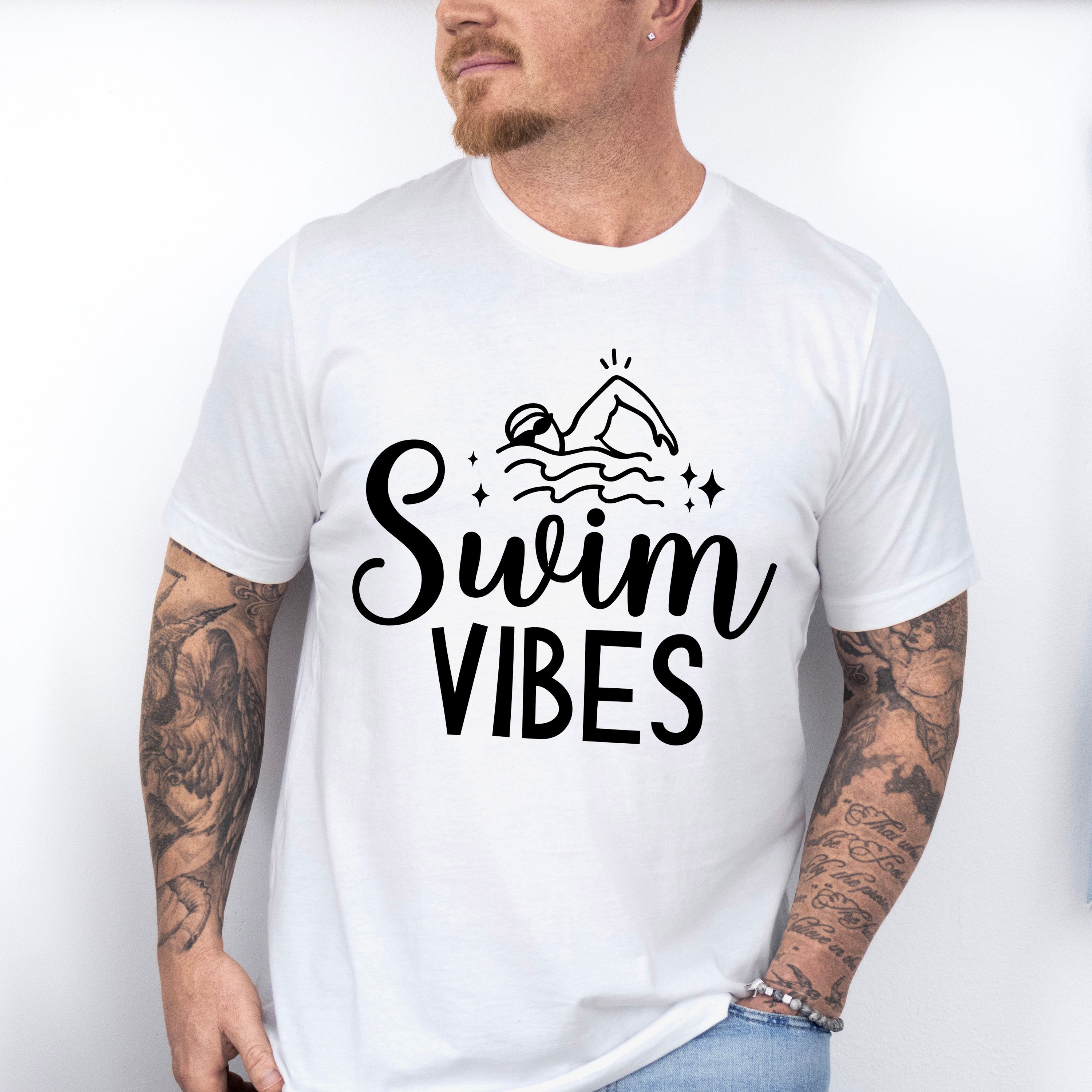 Swim Vibes - Swimming Unisex Crewneck T-Shirt Sweatshirt Hoodie