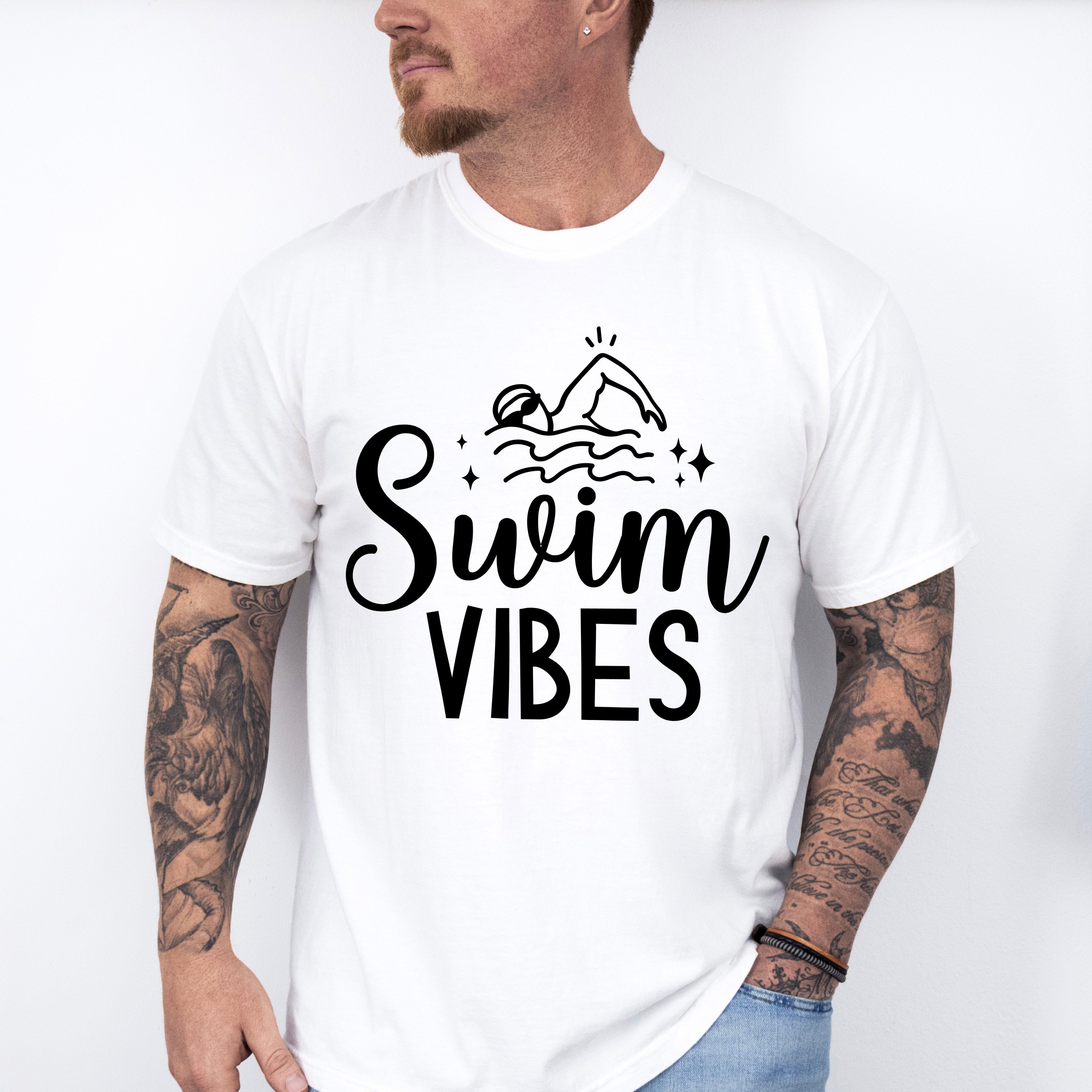 Swim Vibes - Swimming Unisex Crewneck T-Shirt Sweatshirt Hoodie