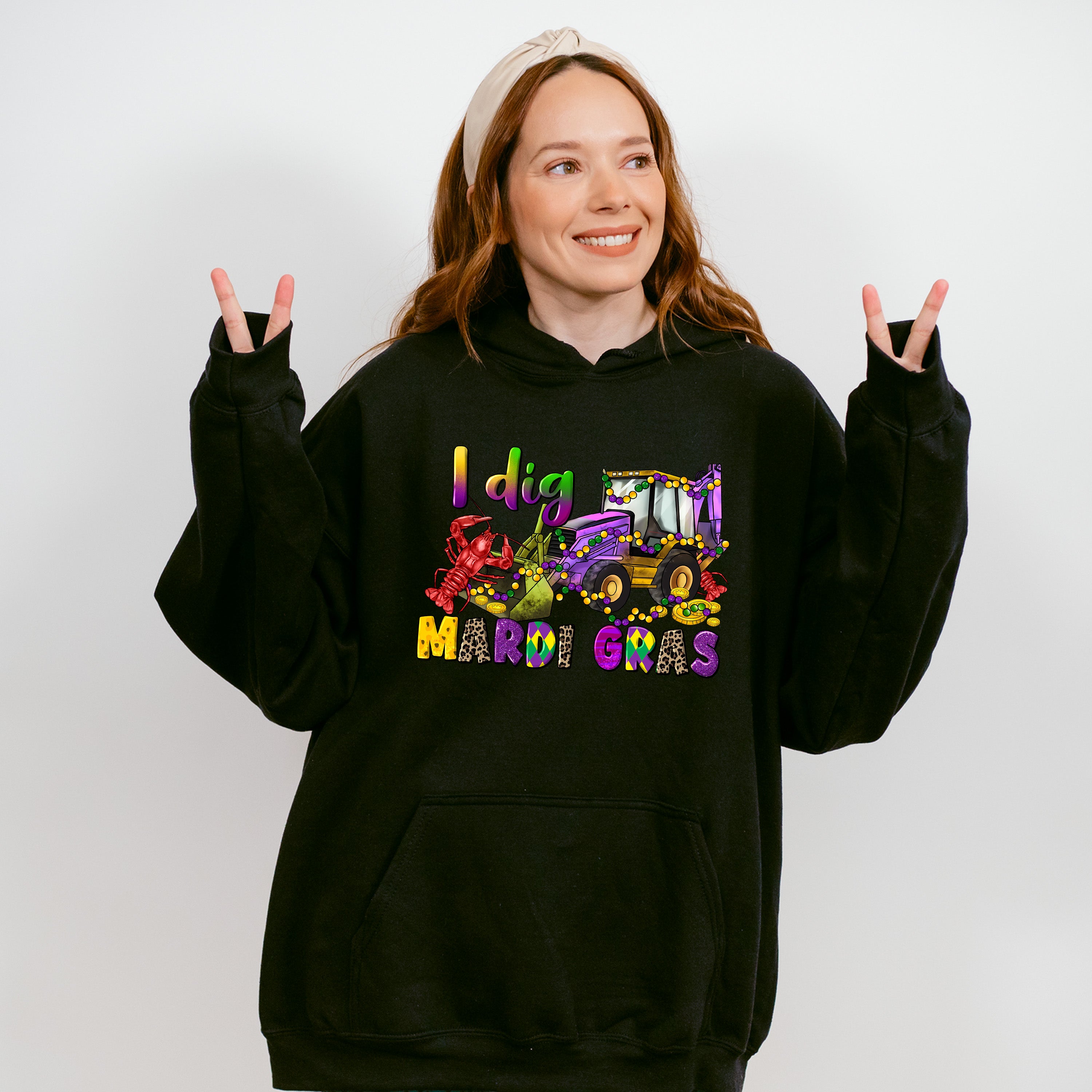 I Dig Mardi Gras Design - Mardi Gras Unisex Crewneck T-Shirt Sweatshirt Hoodie