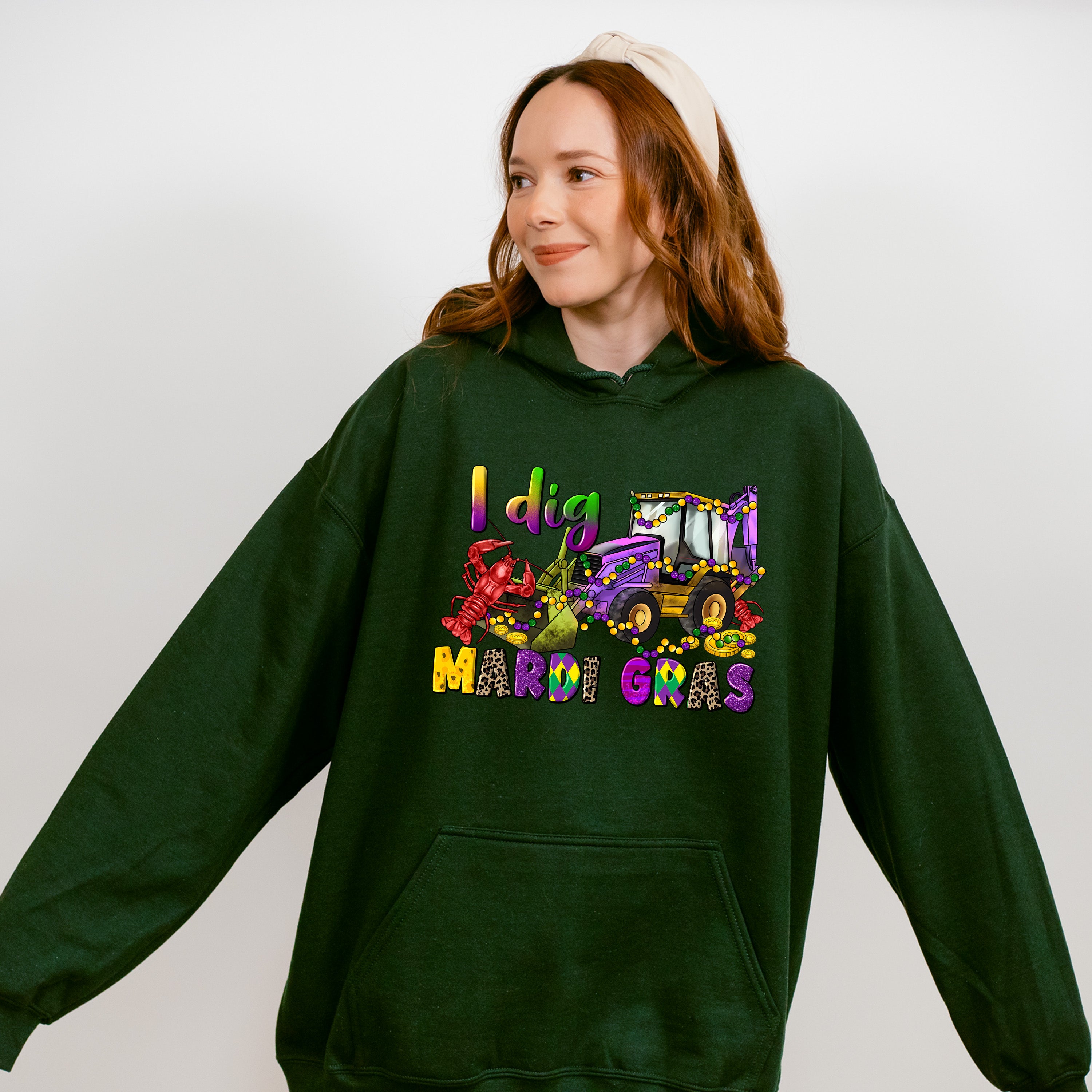 I Dig Mardi Gras Design - Mardi Gras Unisex Crewneck T-Shirt Sweatshirt Hoodie