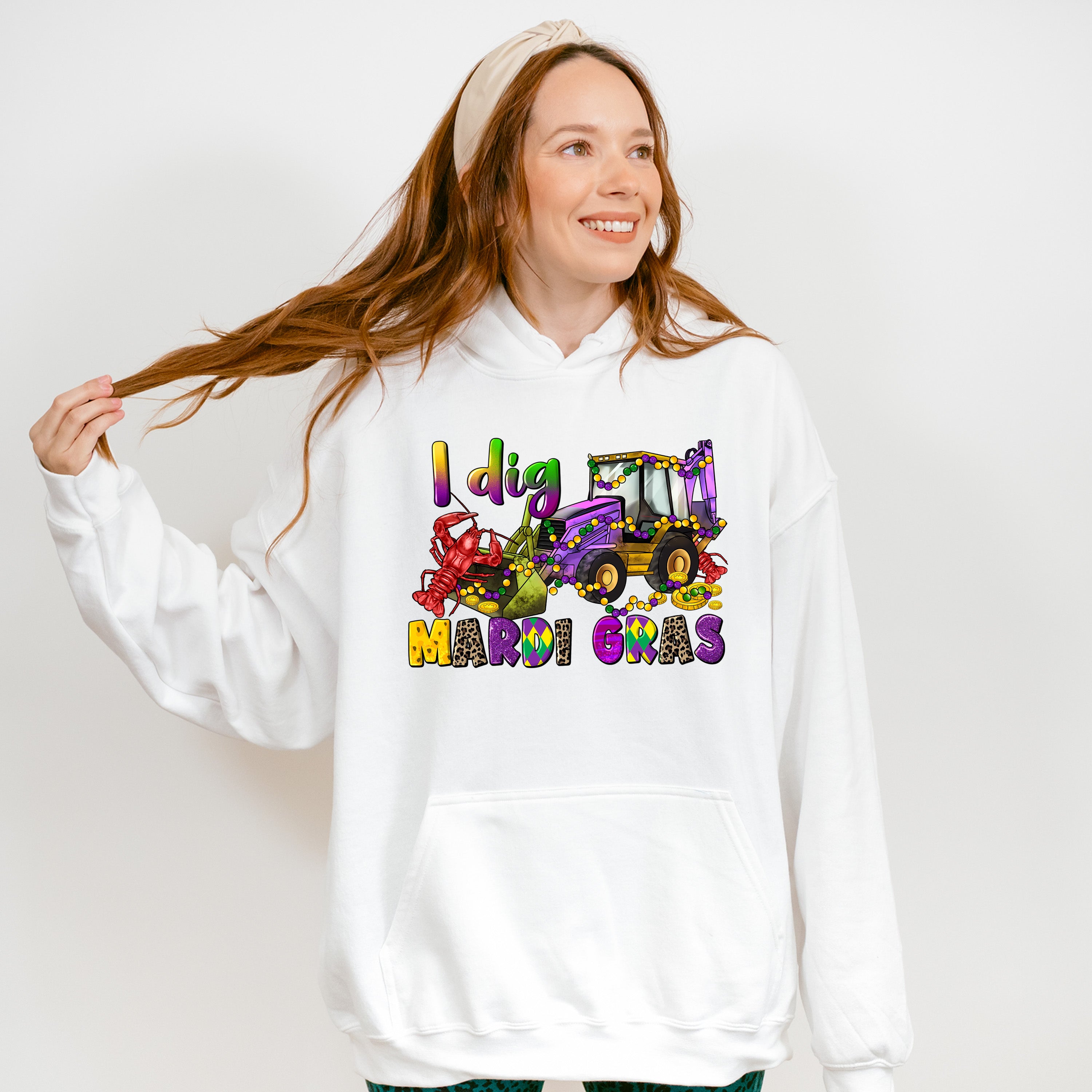 I Dig Mardi Gras Design - Mardi Gras Unisex Crewneck T-Shirt Sweatshirt Hoodie