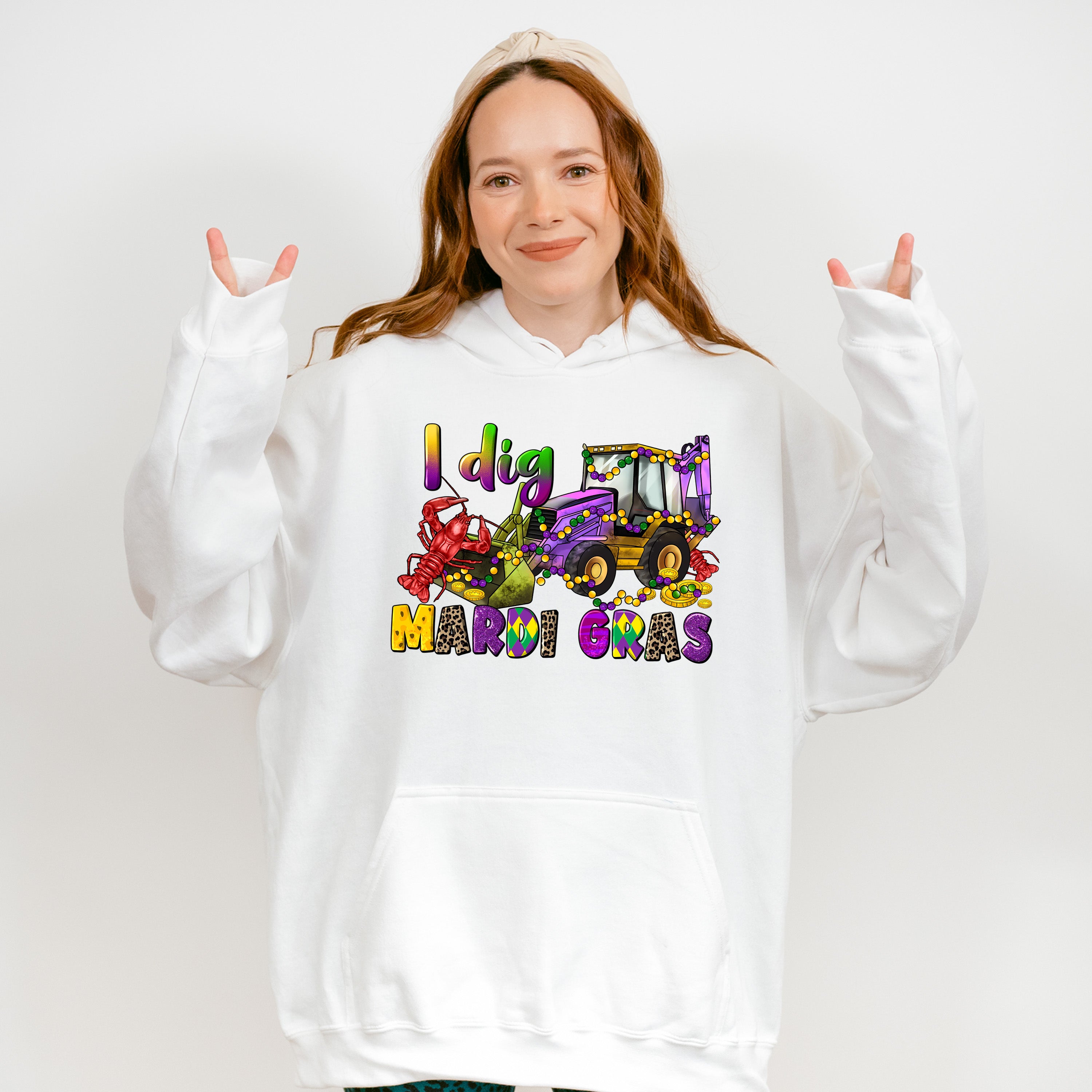 I Dig Mardi Gras Design - Mardi Gras Unisex Crewneck T-Shirt Sweatshirt Hoodie