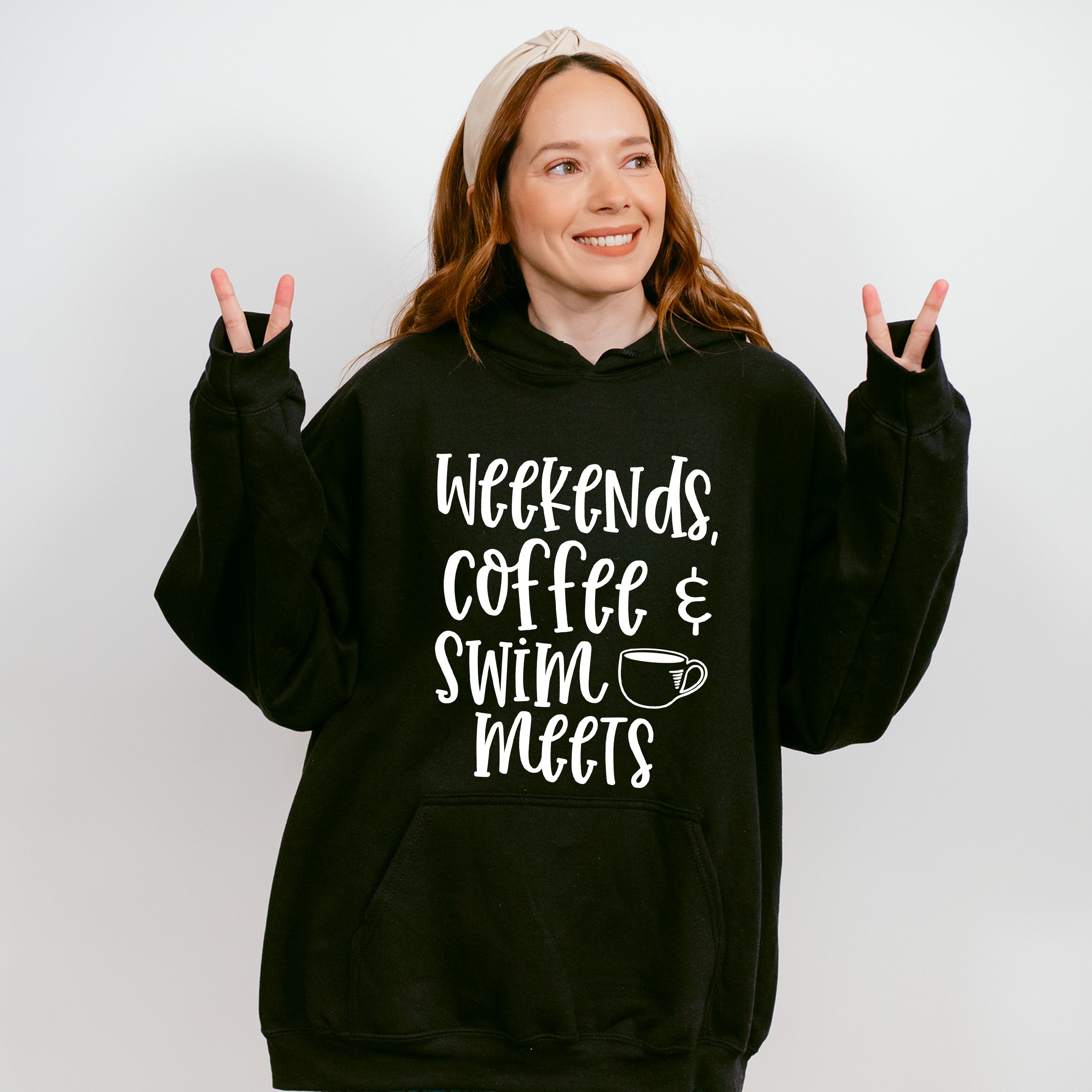 Weekends' Coffee Swim Meets - Swimming Unisex Crewneck T-Shirt Sweatshirt Hoodie