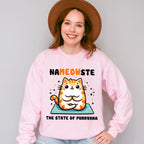 Nameowste The State Of Purrvana - Yoga Unisex Crewneck T-Shirt Sweatshirt Hoodie