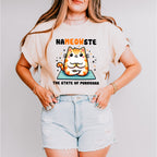 Nameowste The State Of Purrvana - Yoga Unisex Crewneck T-Shirt Sweatshirt Hoodie