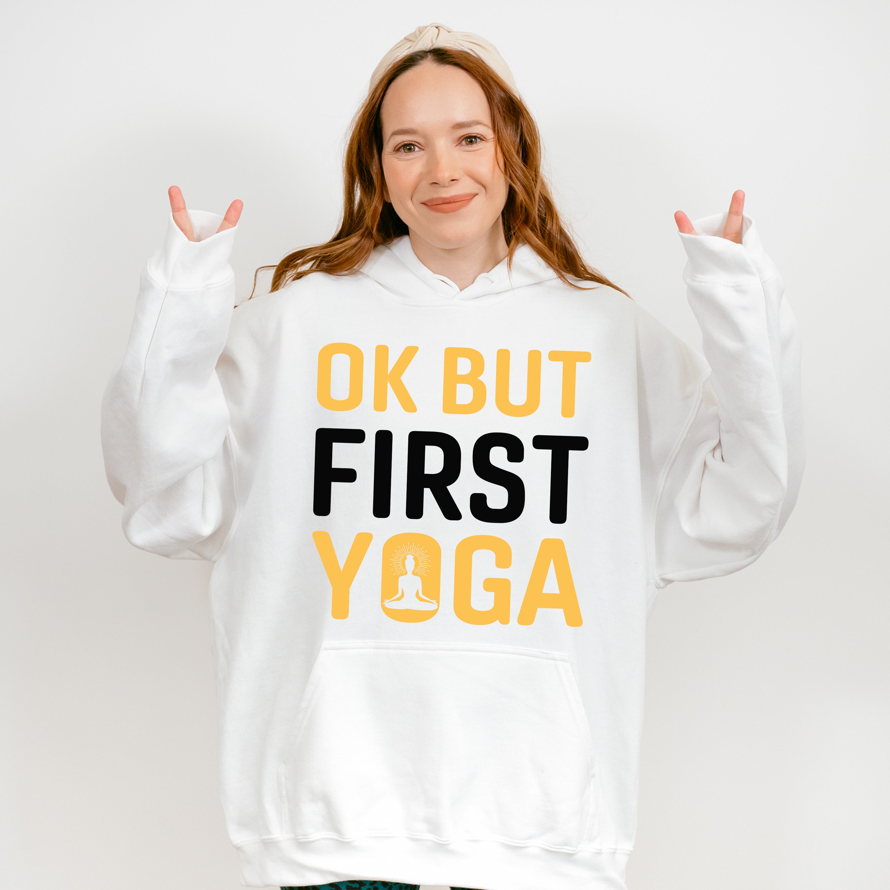 Ok But First Yoga - Yoga Unisex Crewneck T-Shirt Sweatshirt Hoodie