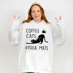 Coffee Cats And Yoga Mats - Yoga Unisex Crewneck T-Shirt Sweatshirt Hoodie
