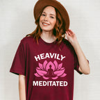 Heavily Meditated - Yoga Unisex Crewneck T-Shirt Sweatshirt Hoodie